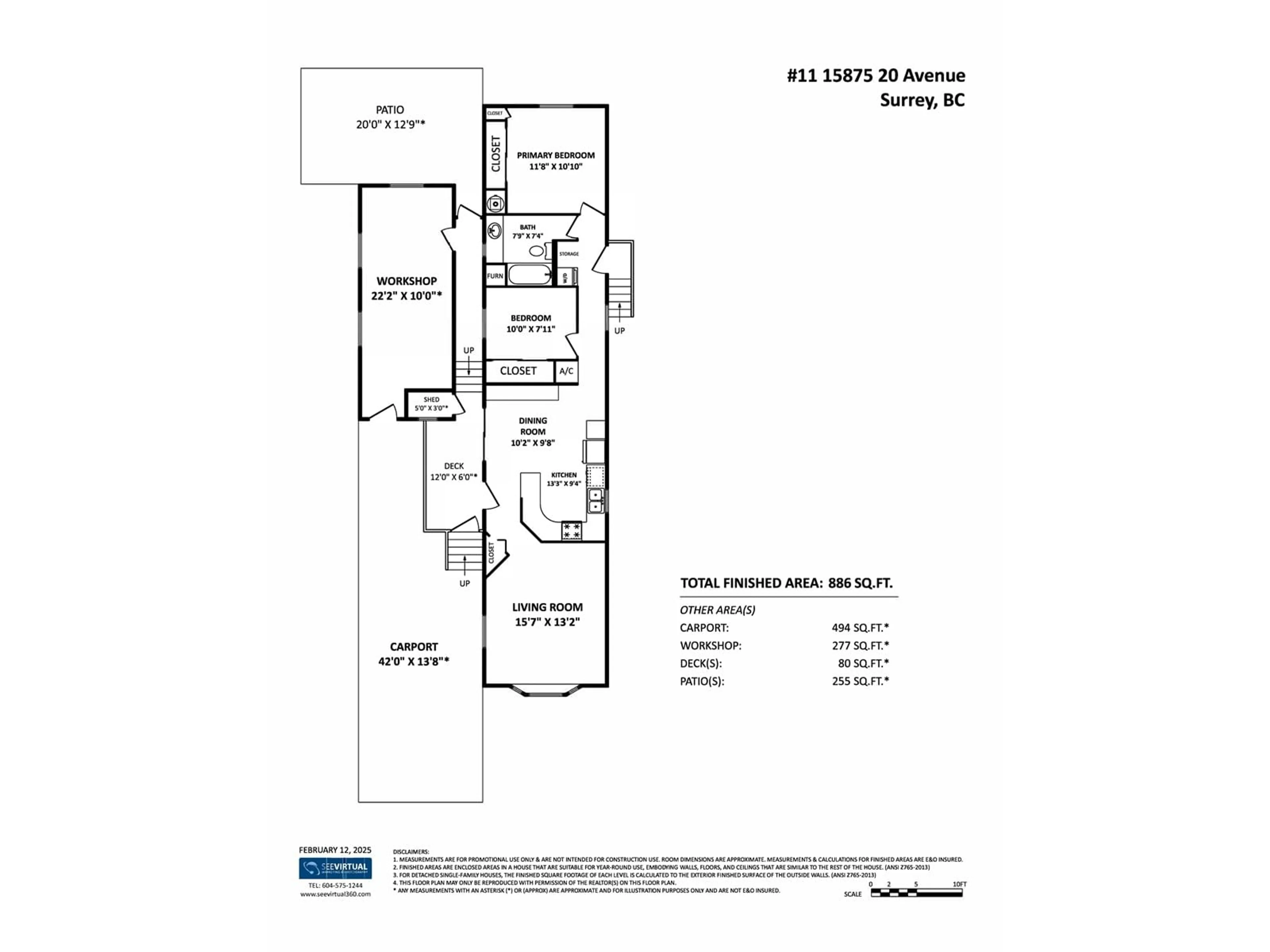 Floor plan for 11 15875 20 AVENUE, Surrey British Columbia V4A2B1