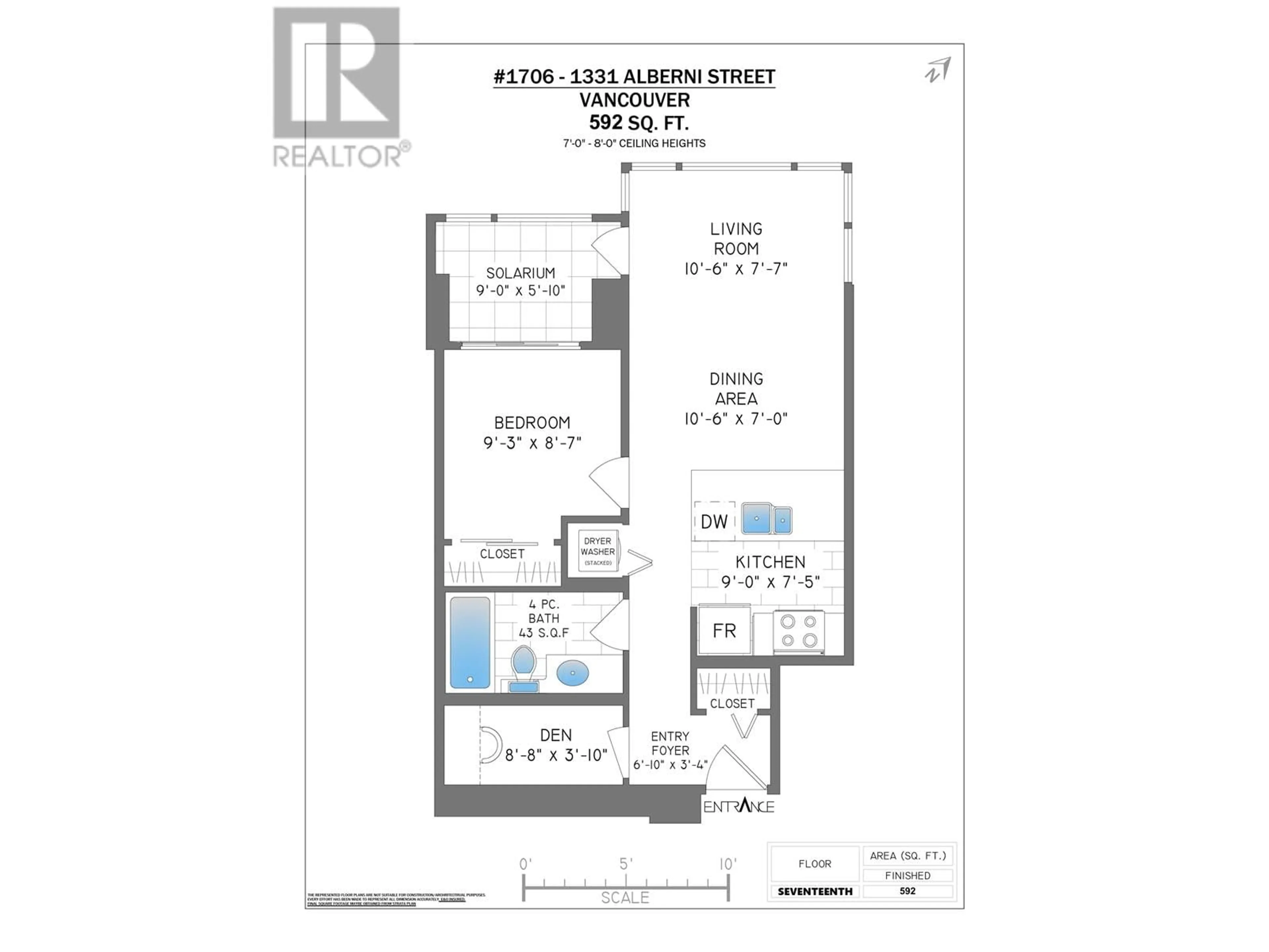 Floor plan for 1706 1331 ALBERNI STREET, Vancouver British Columbia V6E4S1