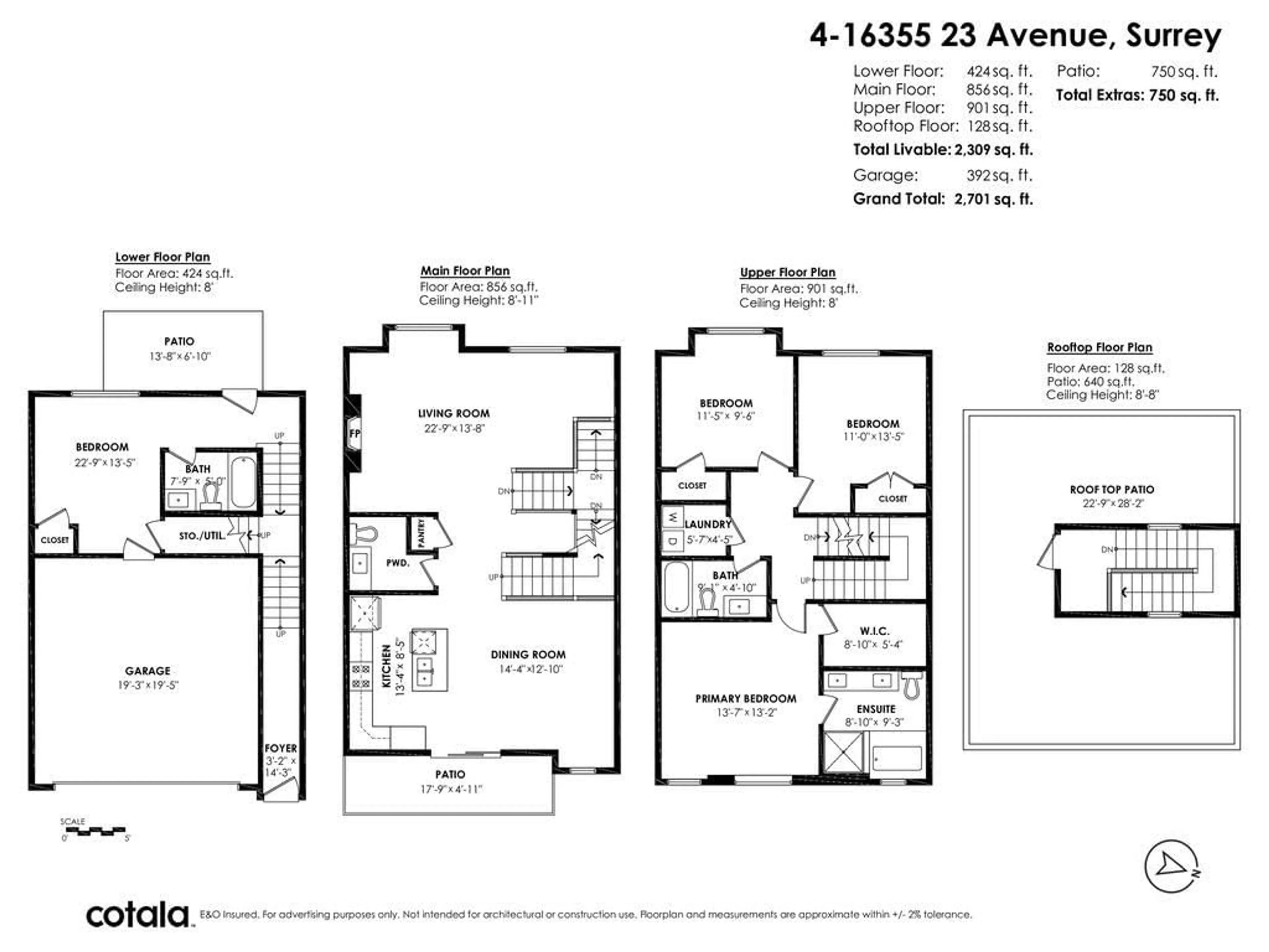 Floor plan for 4 16355 23RD AVENUE, Surrey British Columbia V3Z0W1