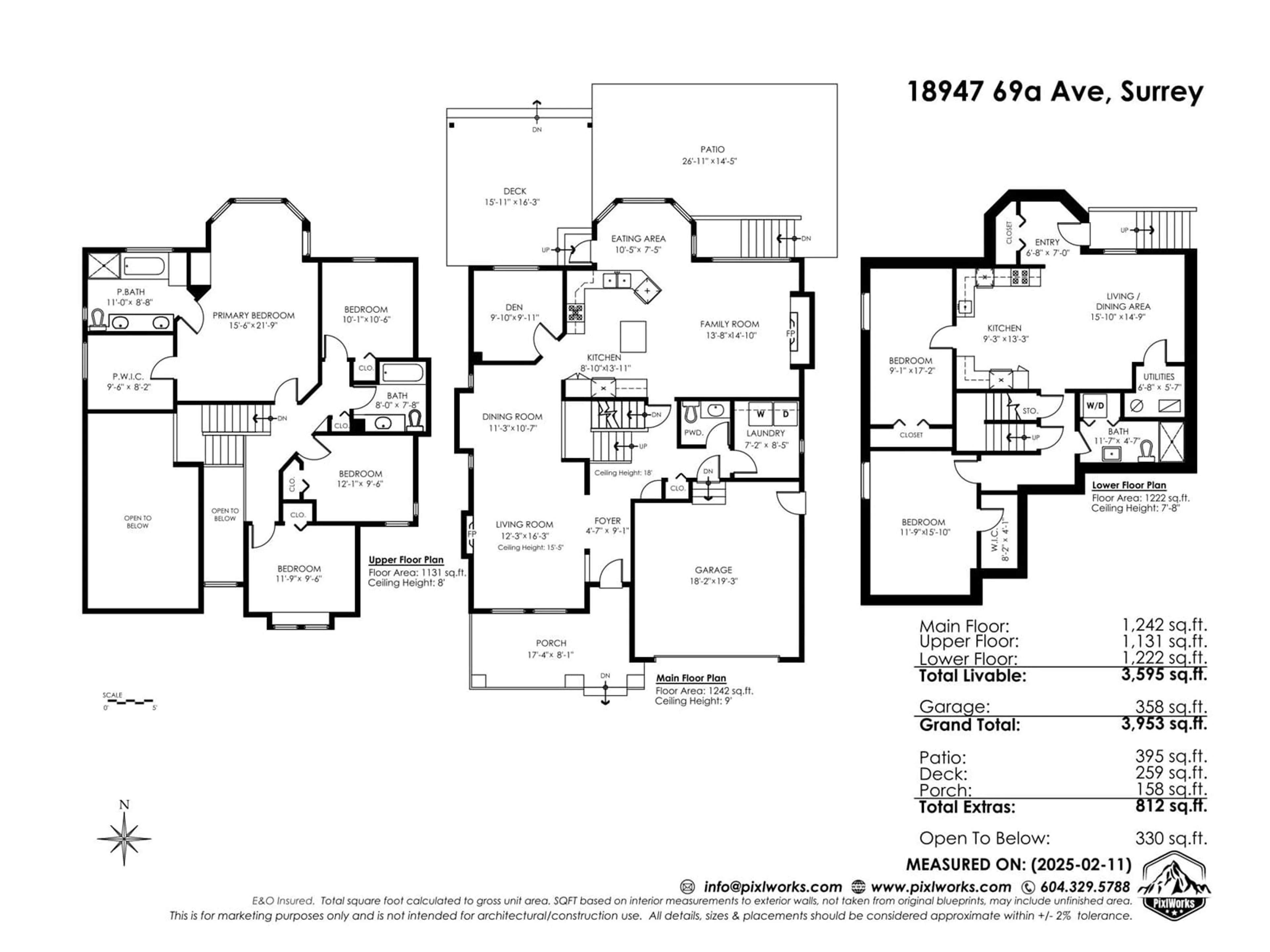 Floor plan for 18947 69A AVENUE, Surrey British Columbia V4N5K2