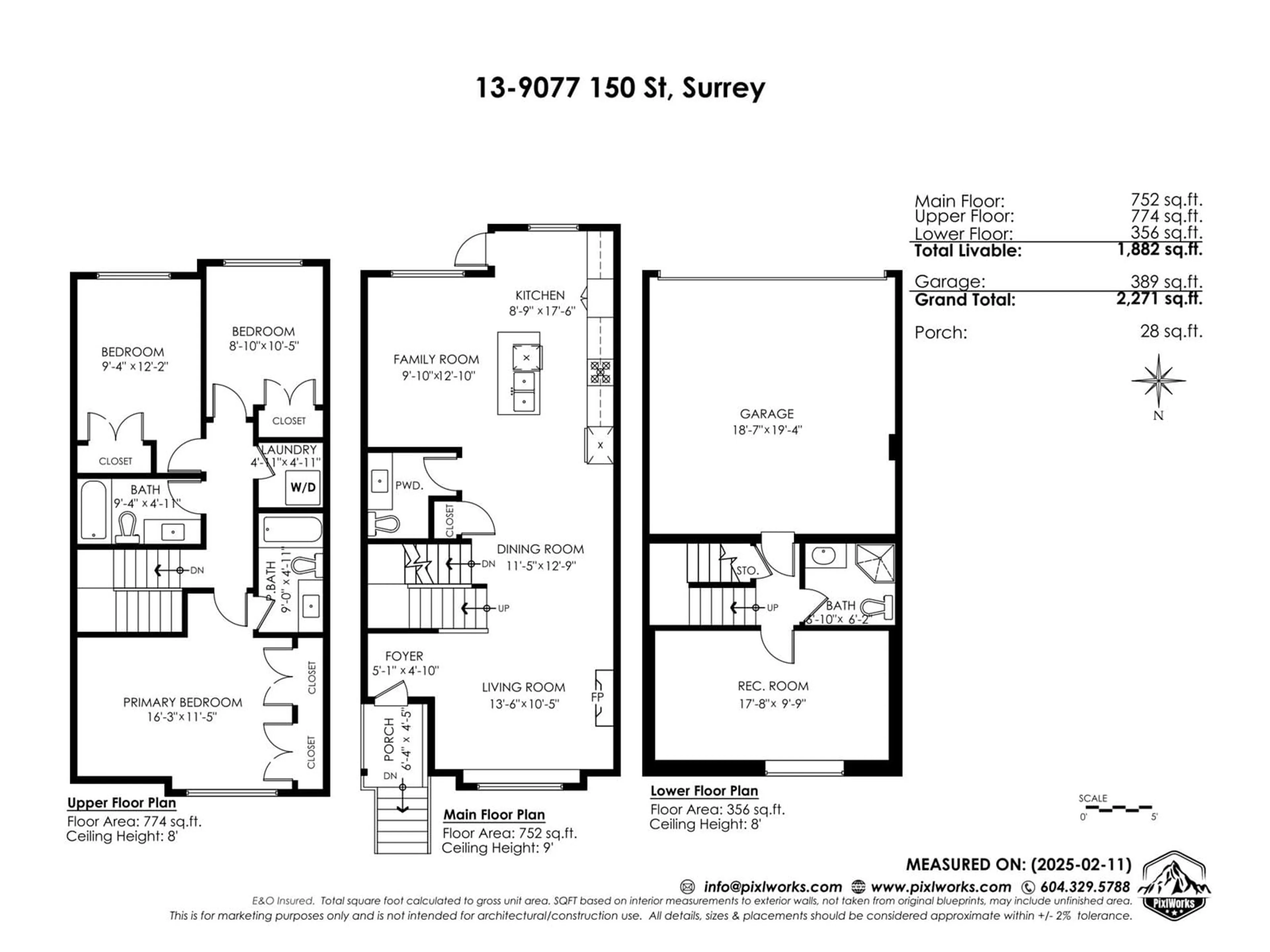 Floor plan for 13 9077 150TH STREET, Surrey British Columbia V3R7Z2