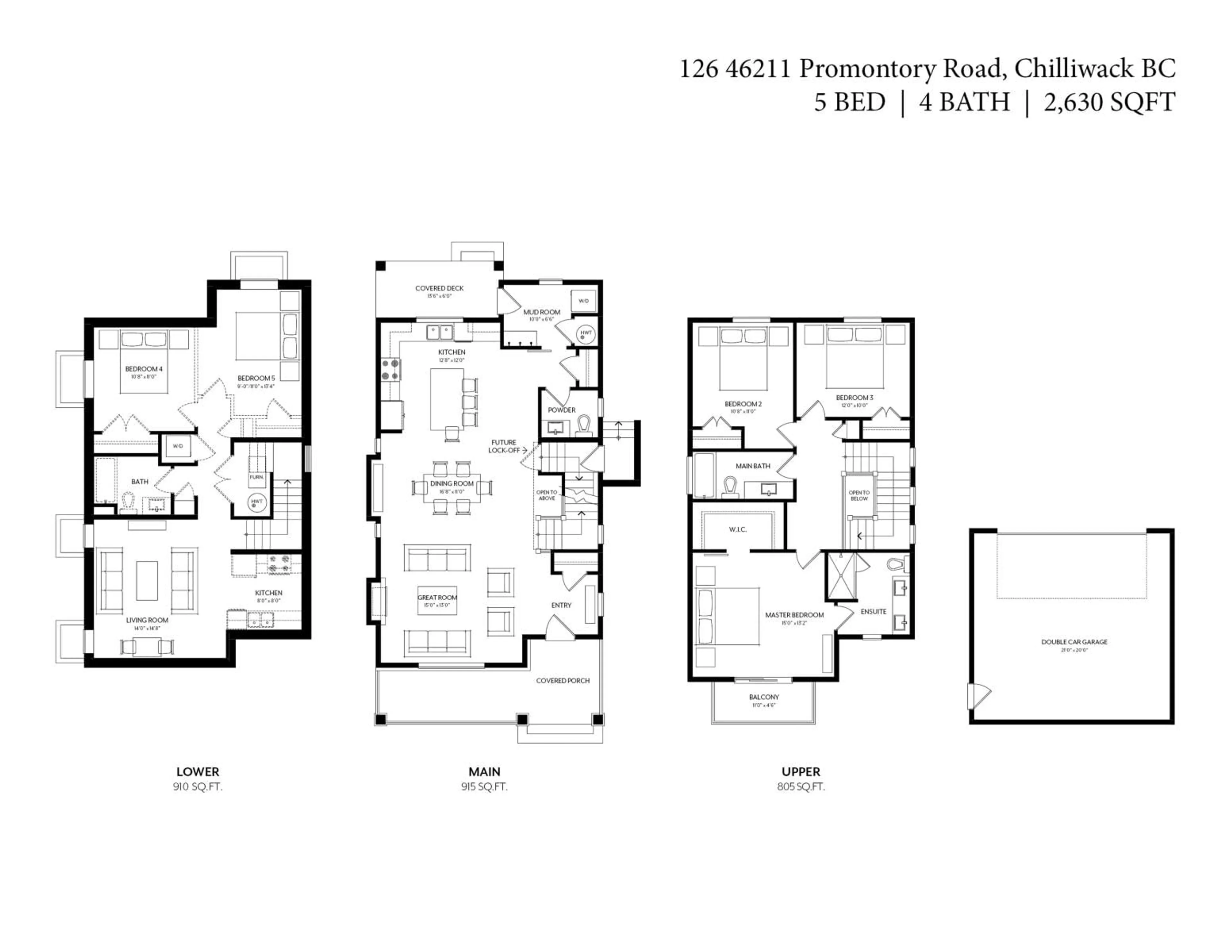 Floor plan for 126 46211 PROMONTORY ROAD|Sardis South, Chilliwack British Columbia V2R6E5