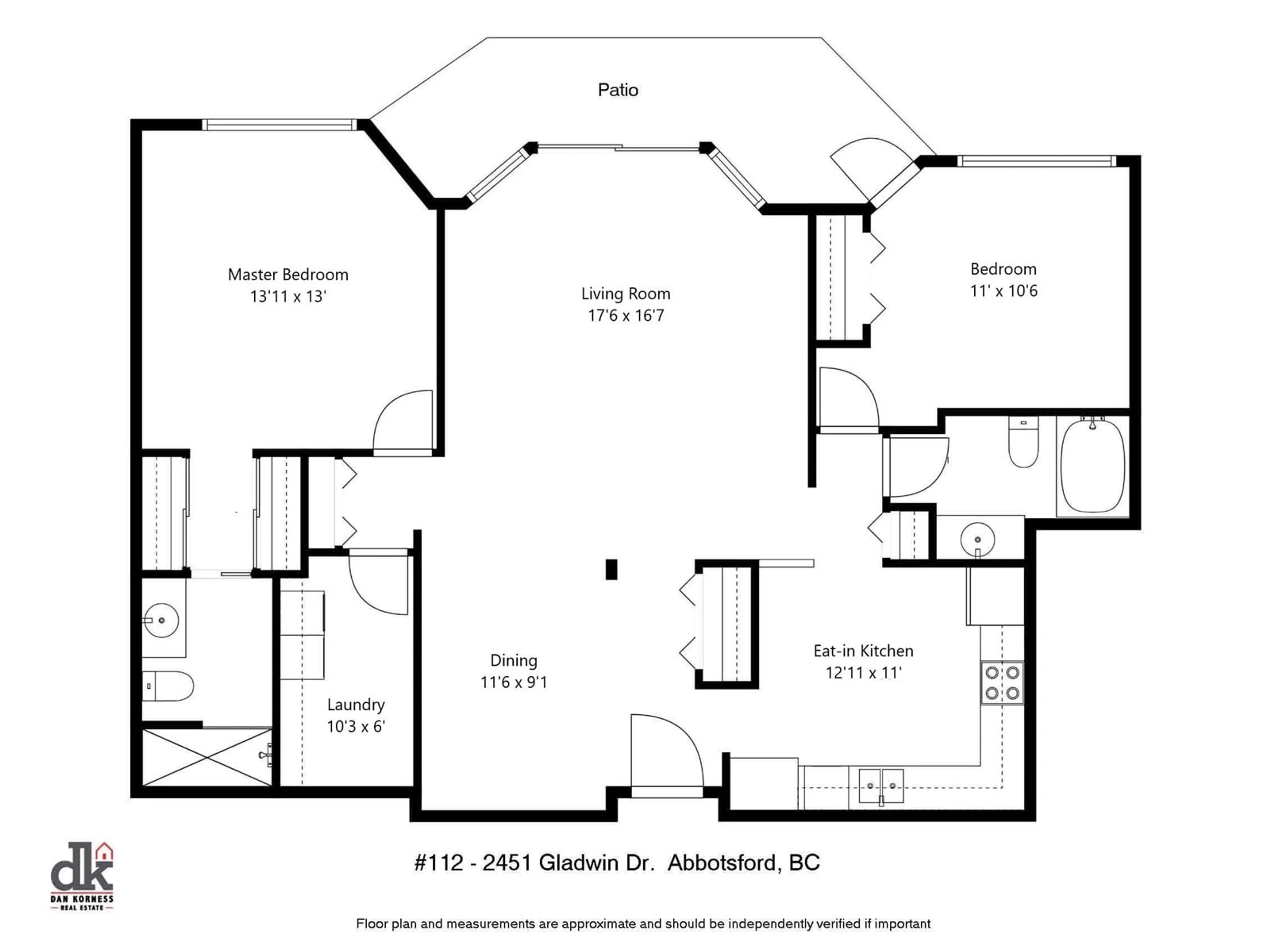 Floor plan for 112 - 2451 GLADWIN, Abbotsford British Columbia V2T3N8