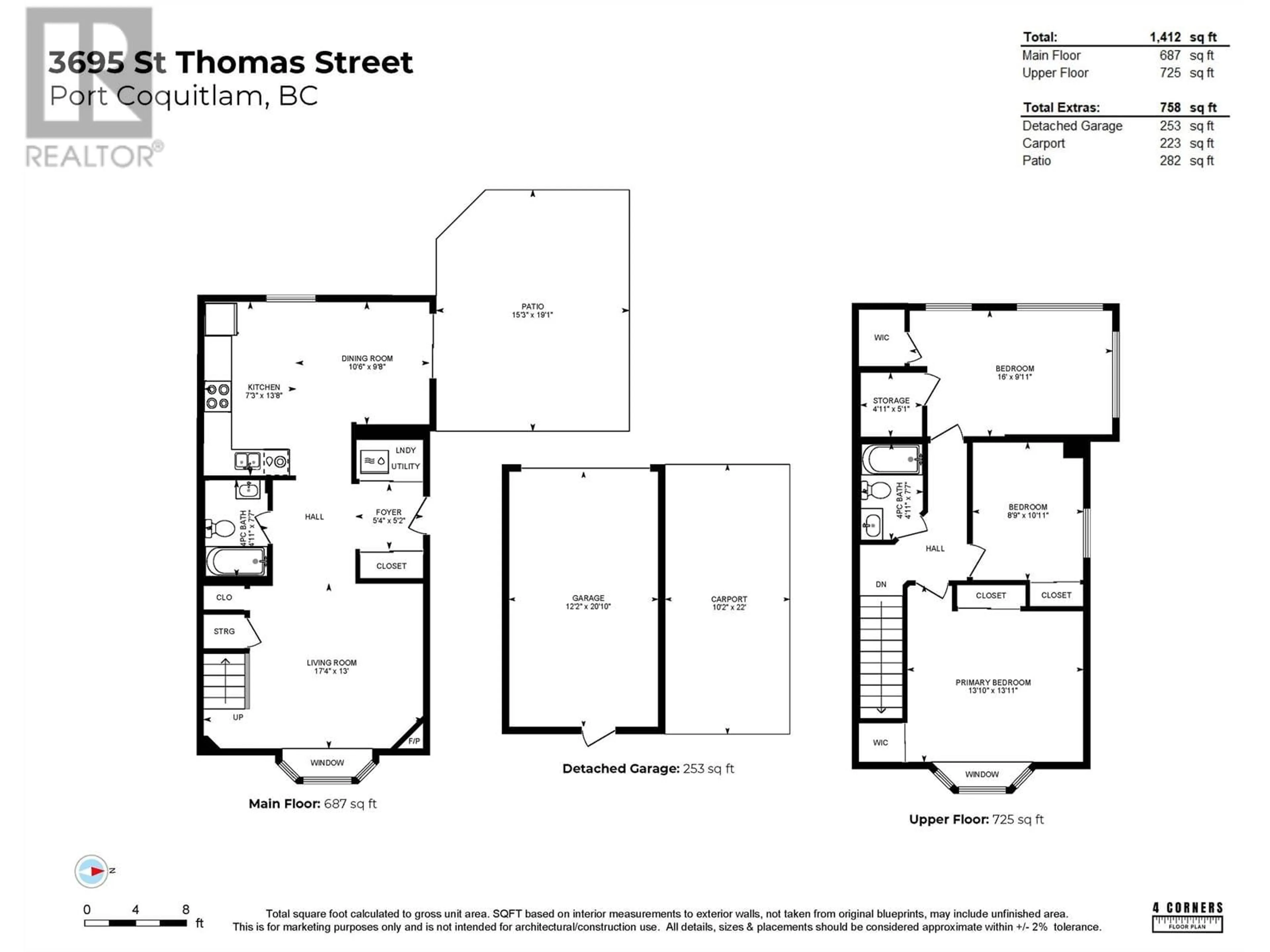 Floor plan for 3695 ST. THOMAS STREET, Port Coquitlam British Columbia V3B2Y9