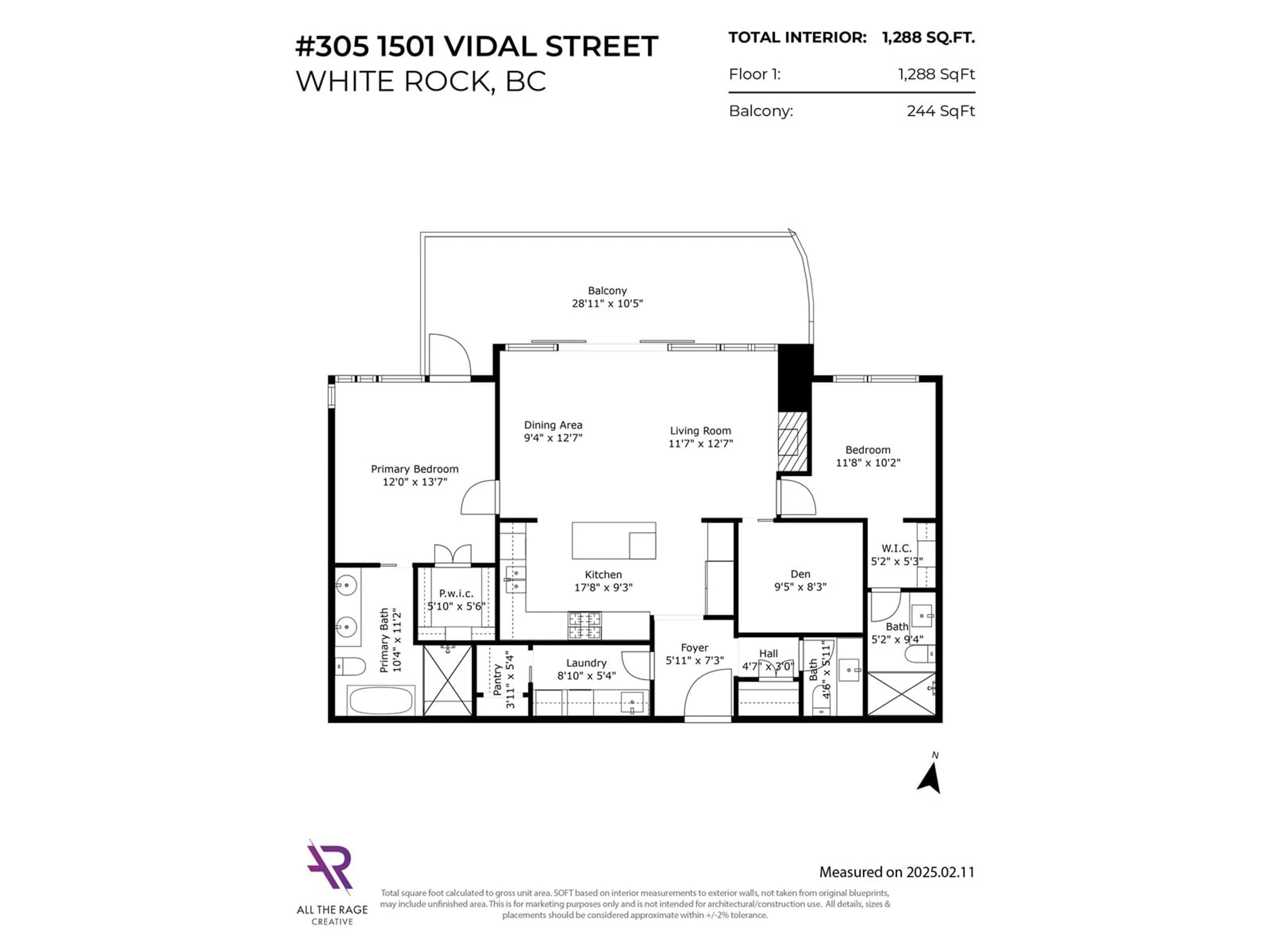 Floor plan for 305 - 1501 VIDAL, White Rock British Columbia V4B0B5