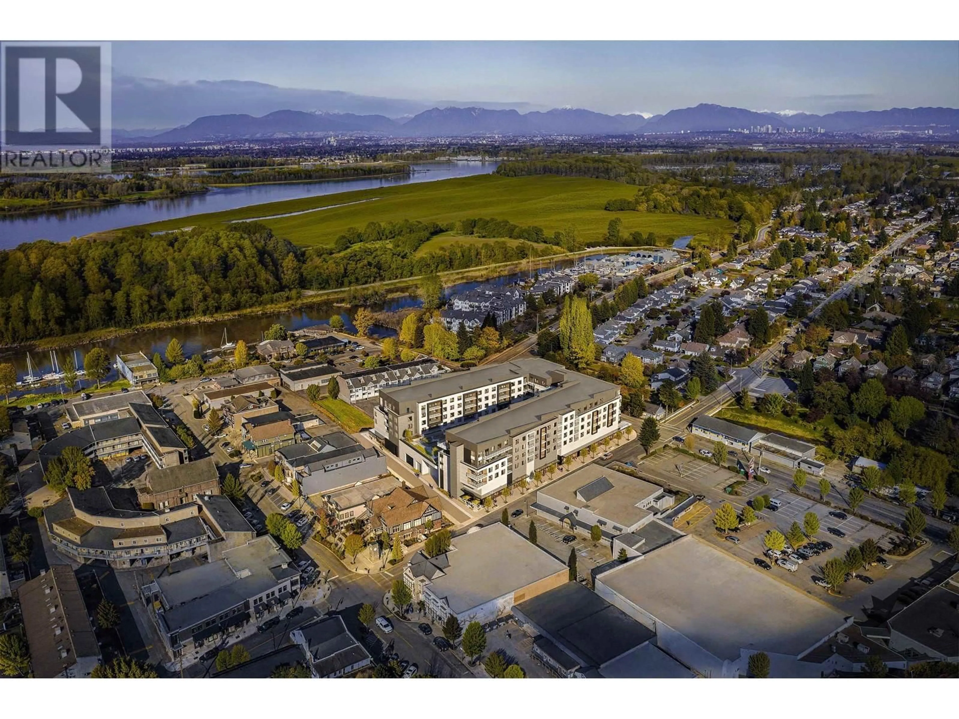 A pic from outside/outdoor area/front of a property/back of a property/a pic from drone, mountain view for 421 - 4909 ELLIOTT STREET, Delta British Columbia V4K2Y1