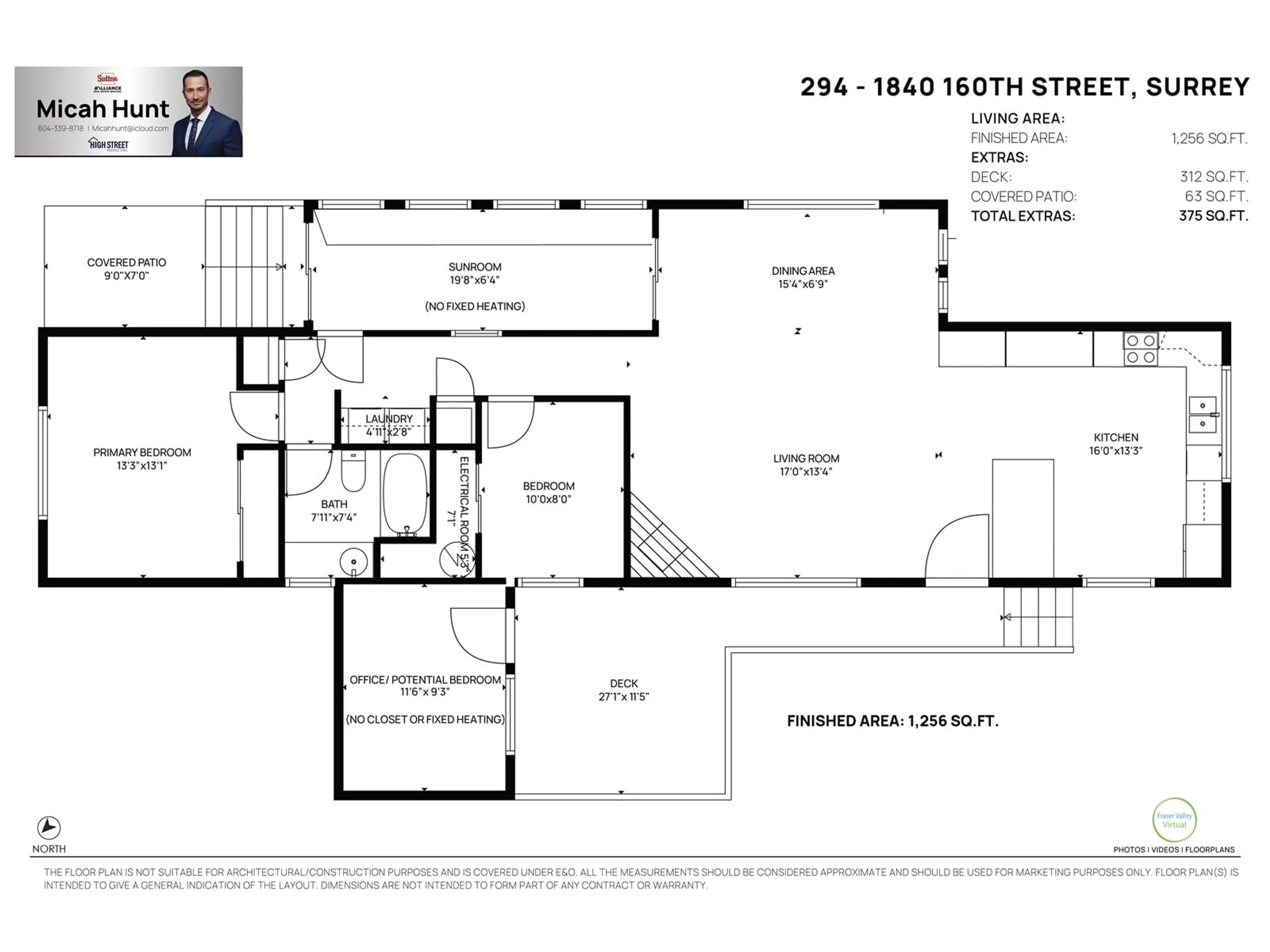 Floor plan for 294 - 1840 160TH, Surrey British Columbia V4A4X4