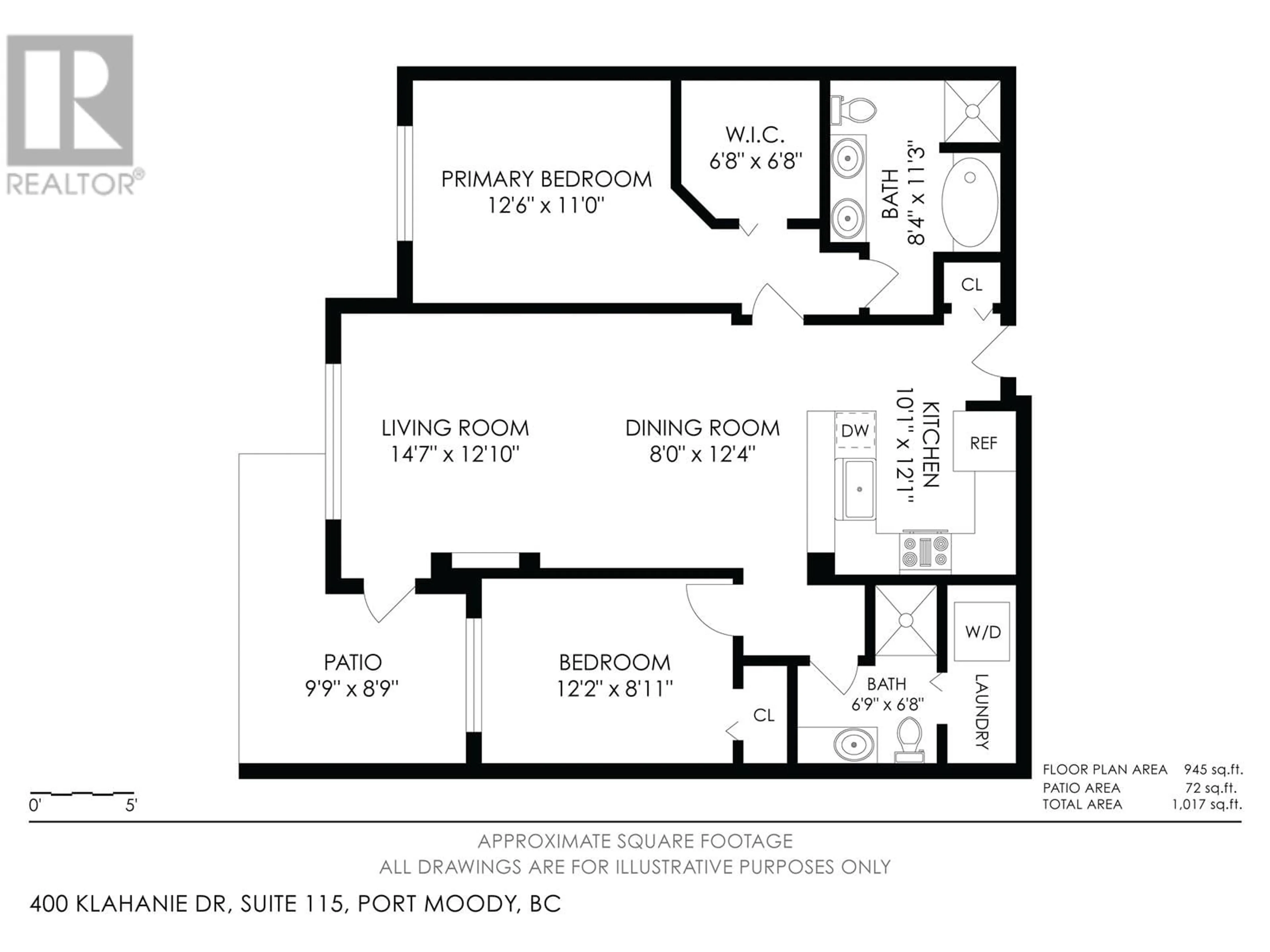 Floor plan for 115 400 KLAHANIE DRIVE, Port Moody British Columbia V3H5K9