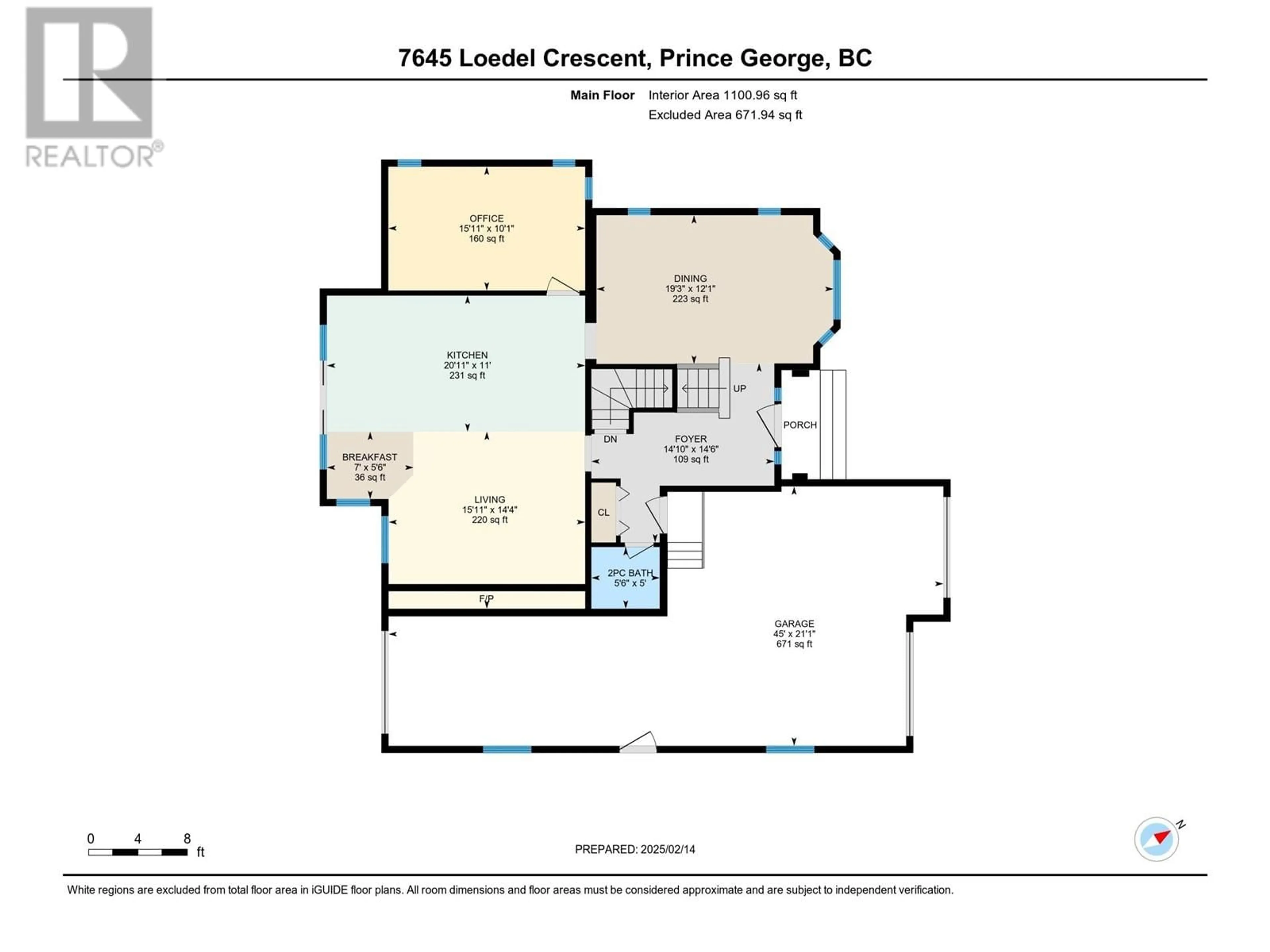 Floor plan for 7645 LOEDEL CRESCENT, Prince George British Columbia V2N0A5