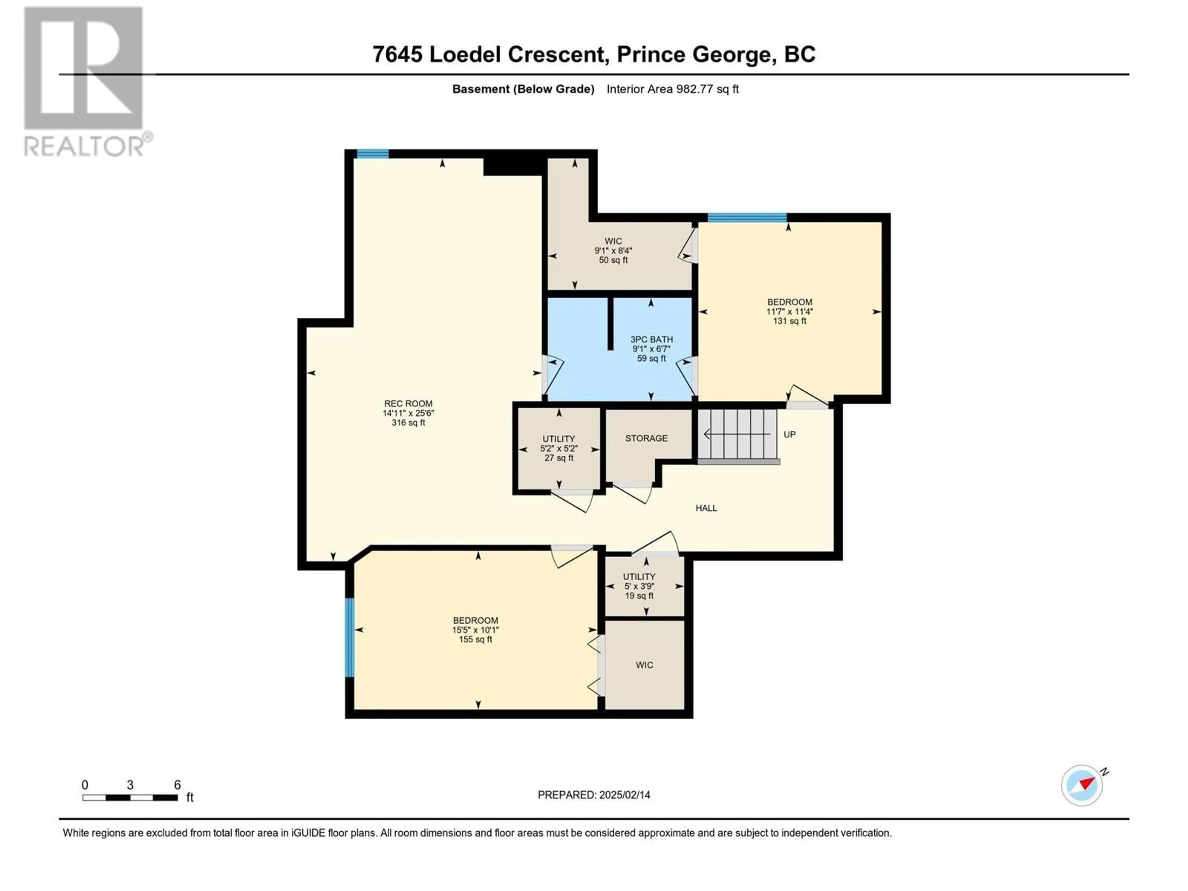 Floor plan for 7645 LOEDEL CRESCENT, Prince George British Columbia V2N0A5