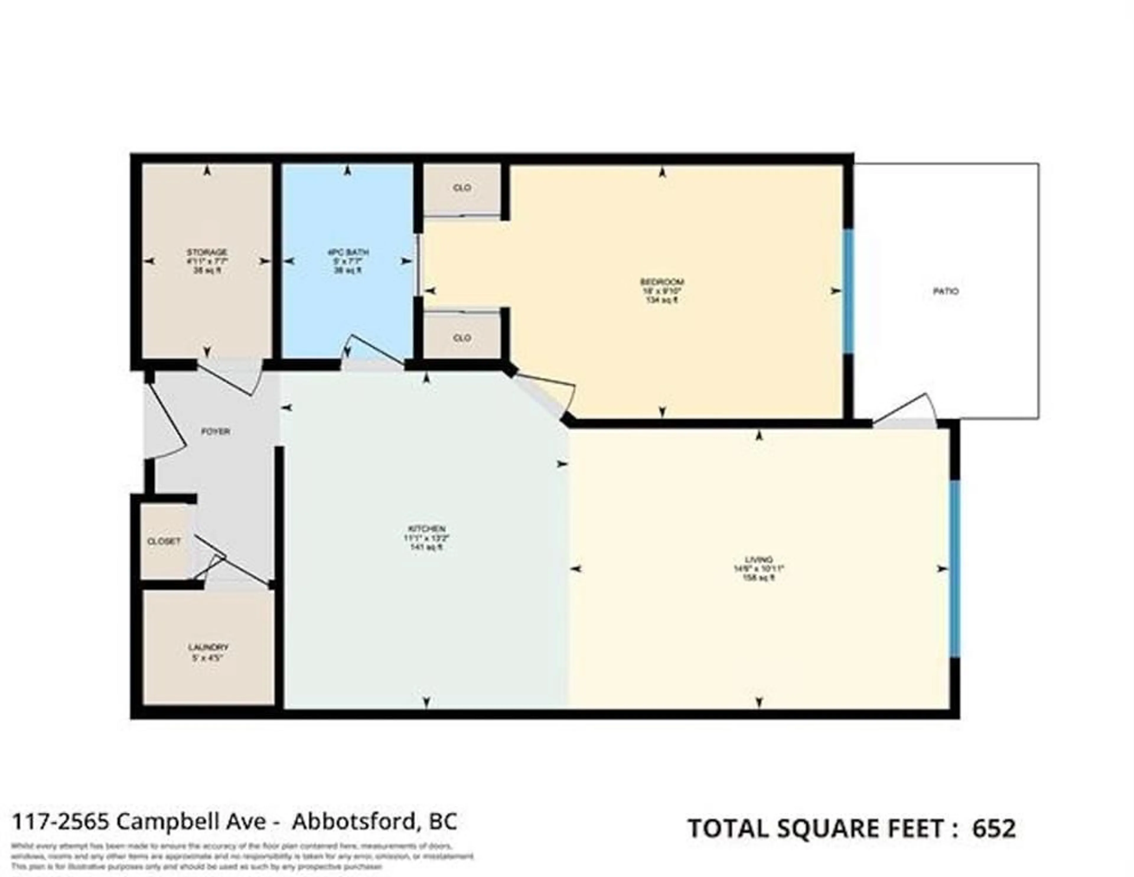 Floor plan for 117 2565 CAMPBELL AVENUE, Abbotsford British Columbia V2S0E3