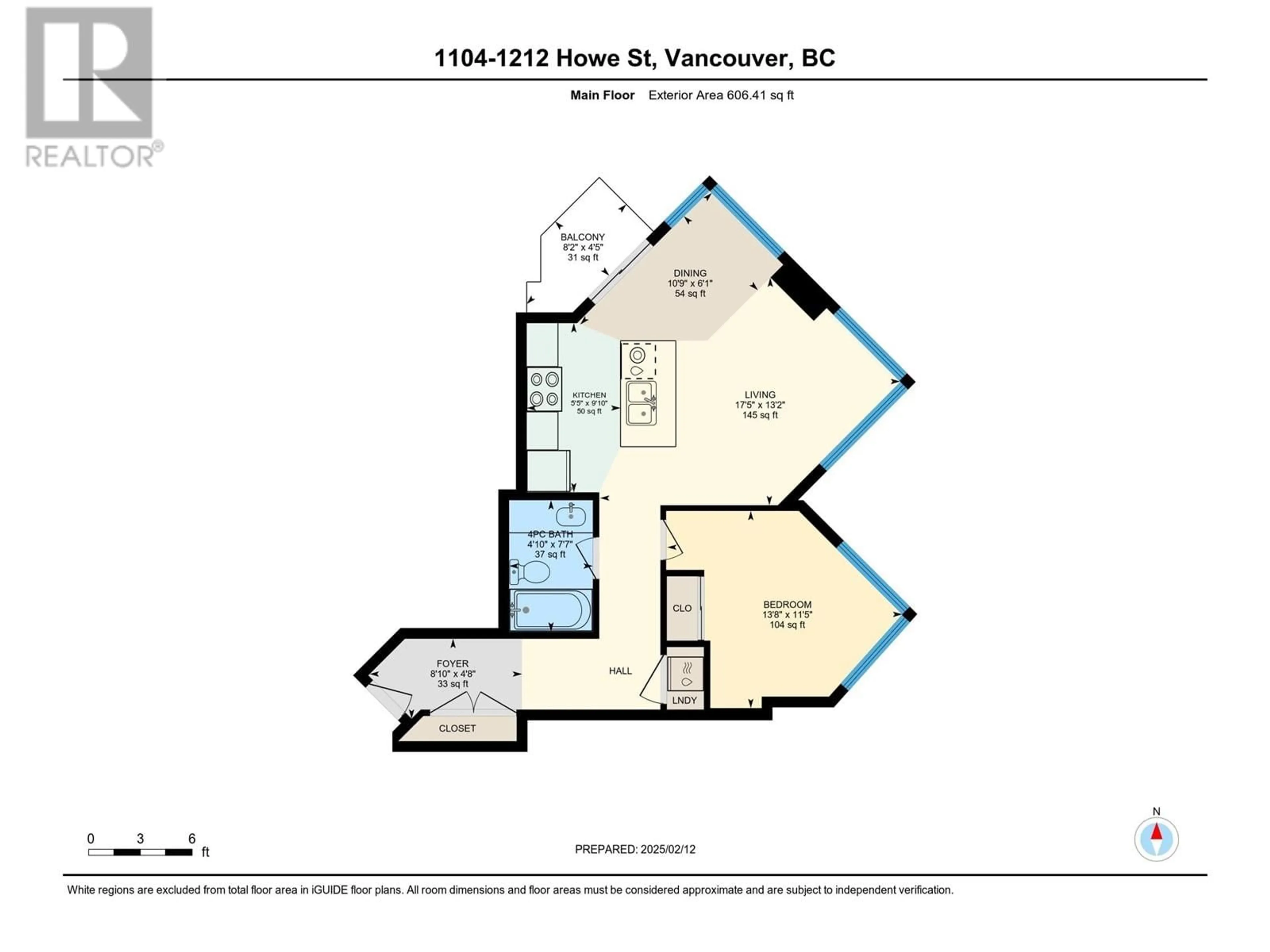 Floor plan for 1104 1212 HOWE STREET, Vancouver British Columbia V6Z2M9