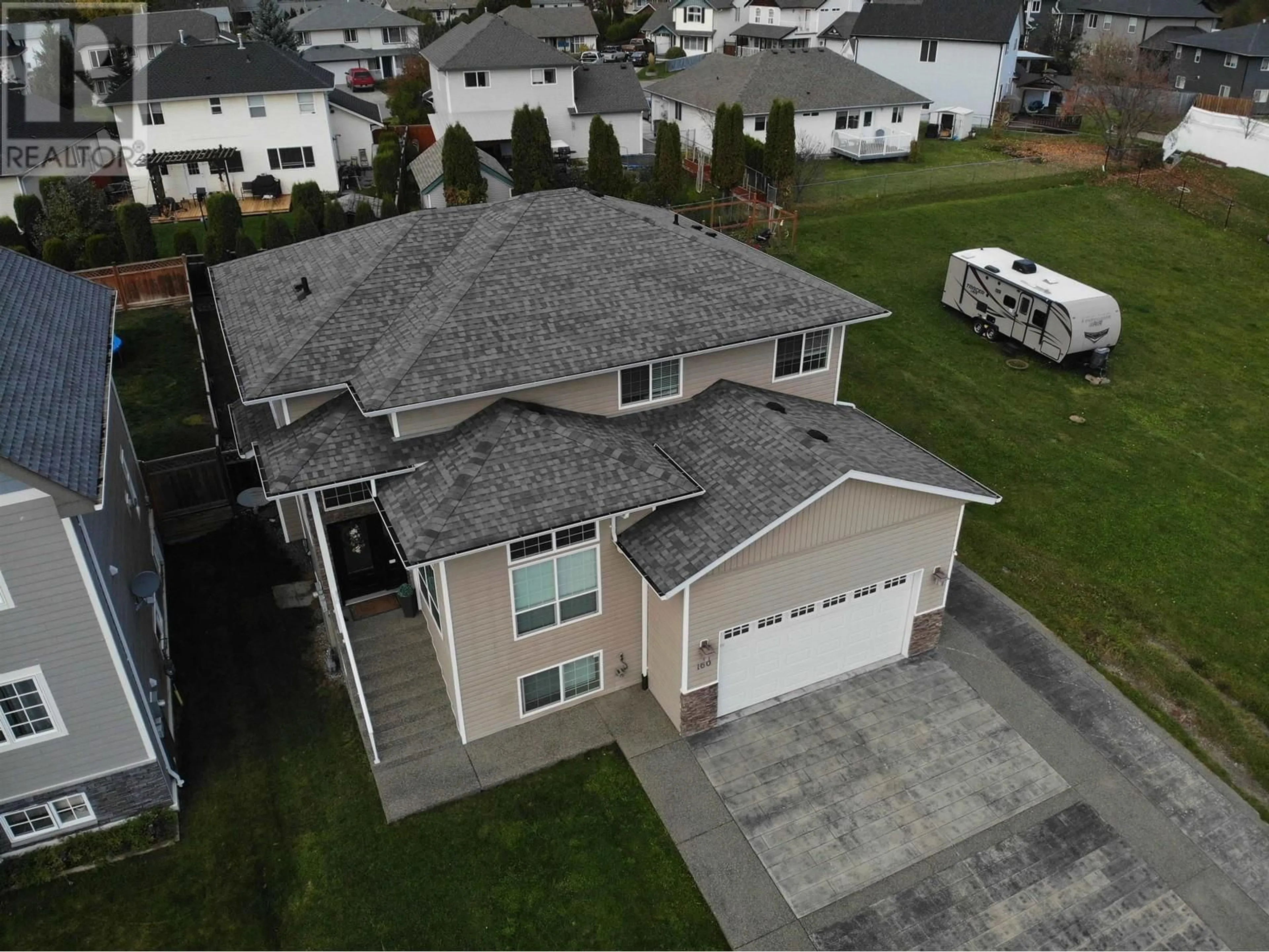 A pic from outside/outdoor area/front of a property/back of a property/a pic from drone, street for 160 NICKEL RIDGE AVENUE, Quesnel British Columbia V2J6P6