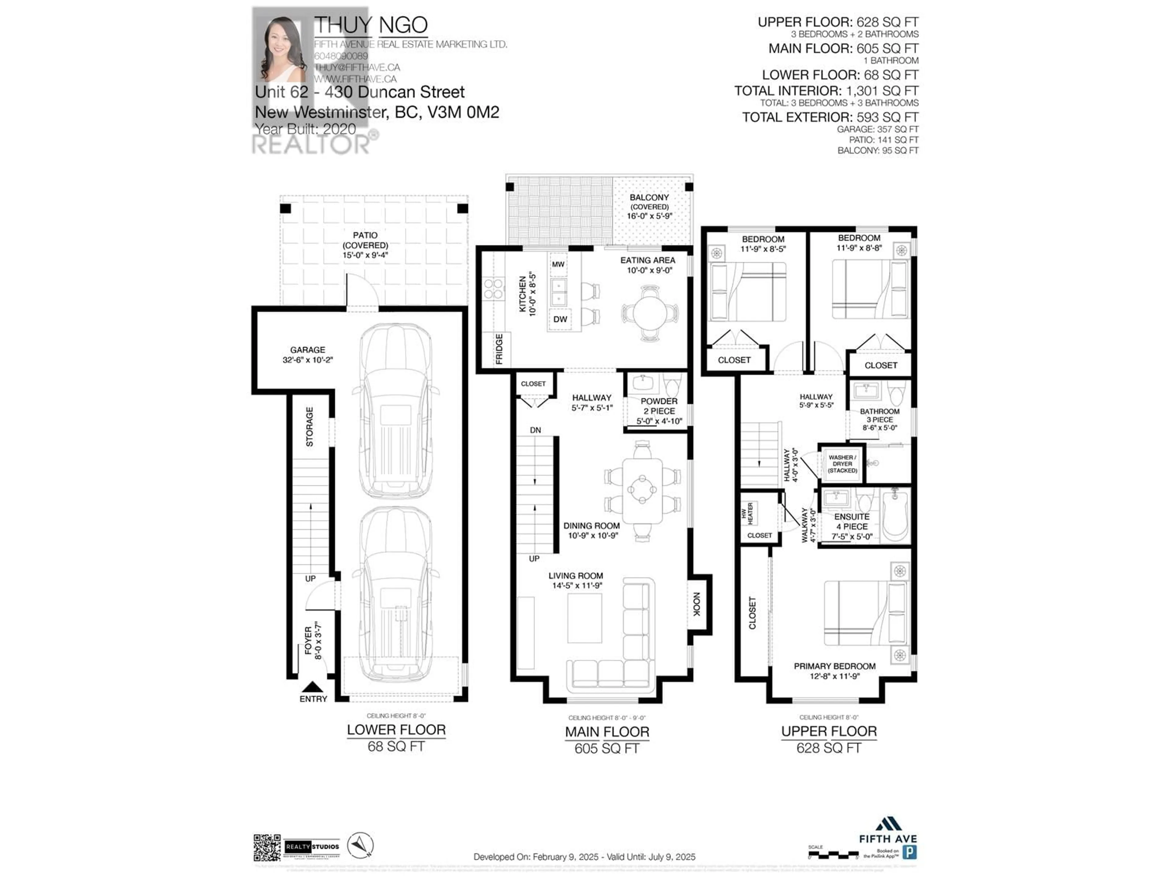 Floor plan for 62 430 DUNCAN STREET, New Westminster British Columbia V3M0M2