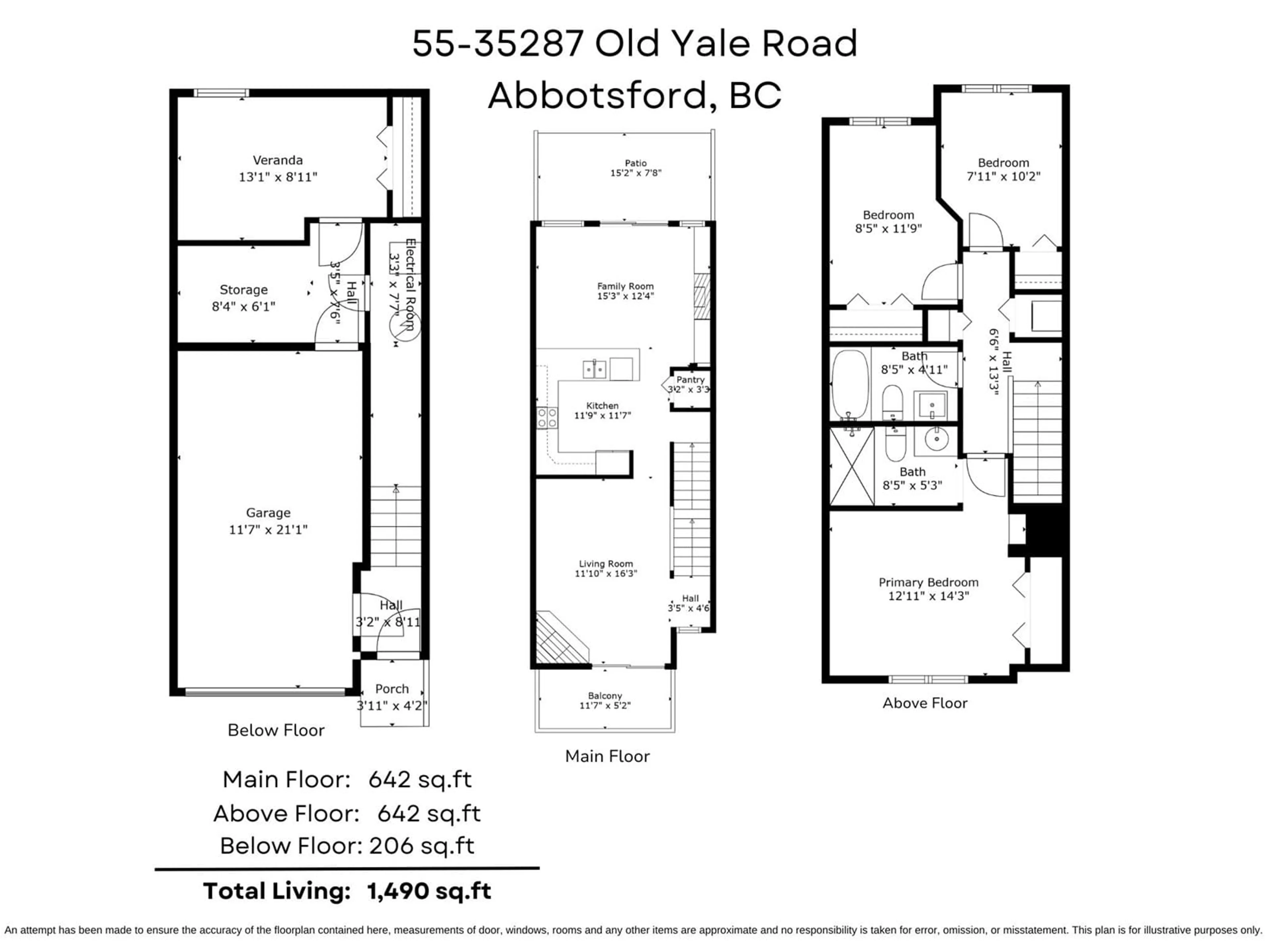 Floor plan for 55 35287 OLD YALE ROAD, Abbotsford British Columbia V3G8H5