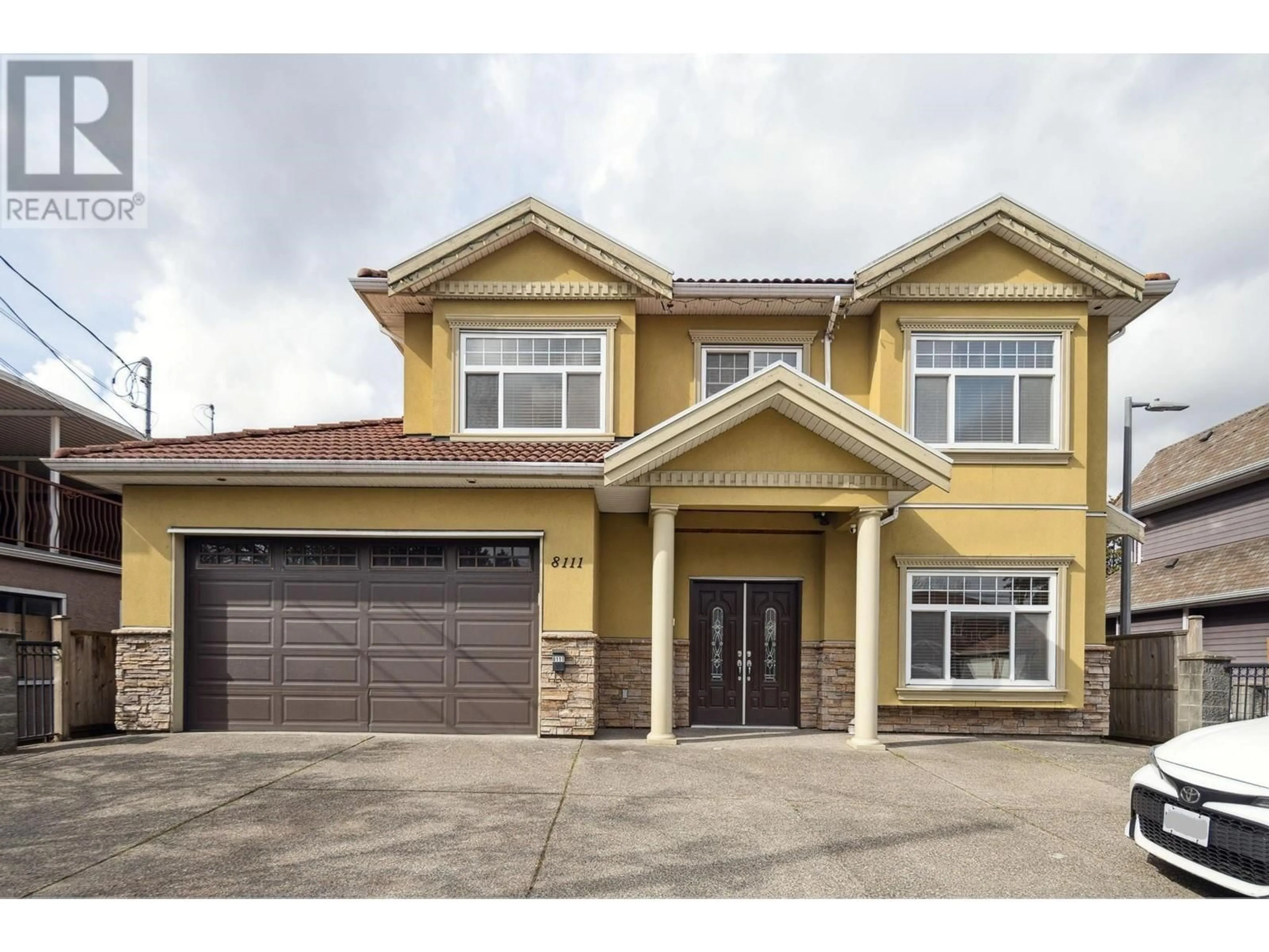 Home with vinyl exterior material, street for 8111 GILBERT ROAD, Richmond British Columbia V7C3W8