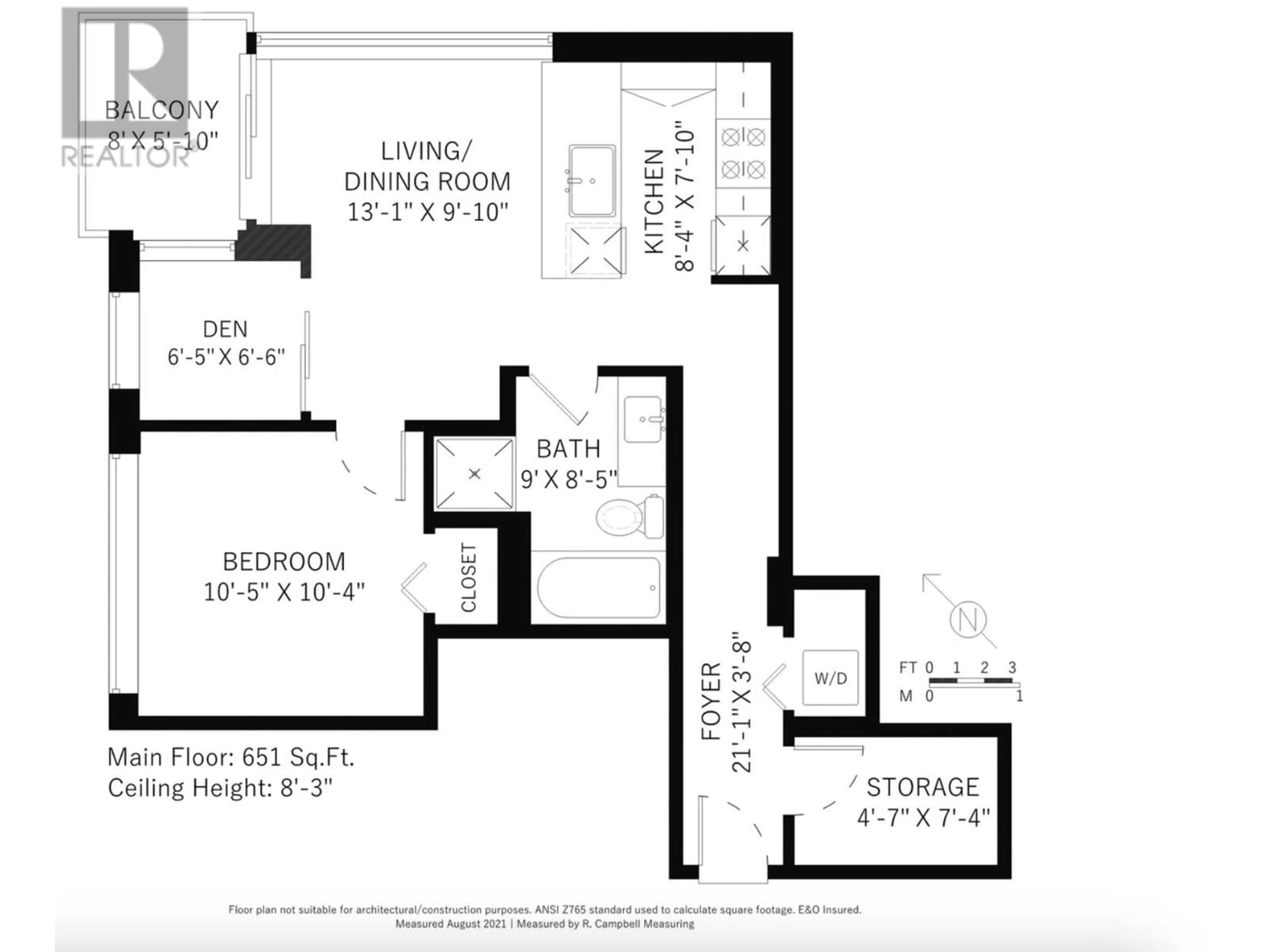 Floor plan for 1402 1133 HOMER STREET, Vancouver British Columbia V6B0B1