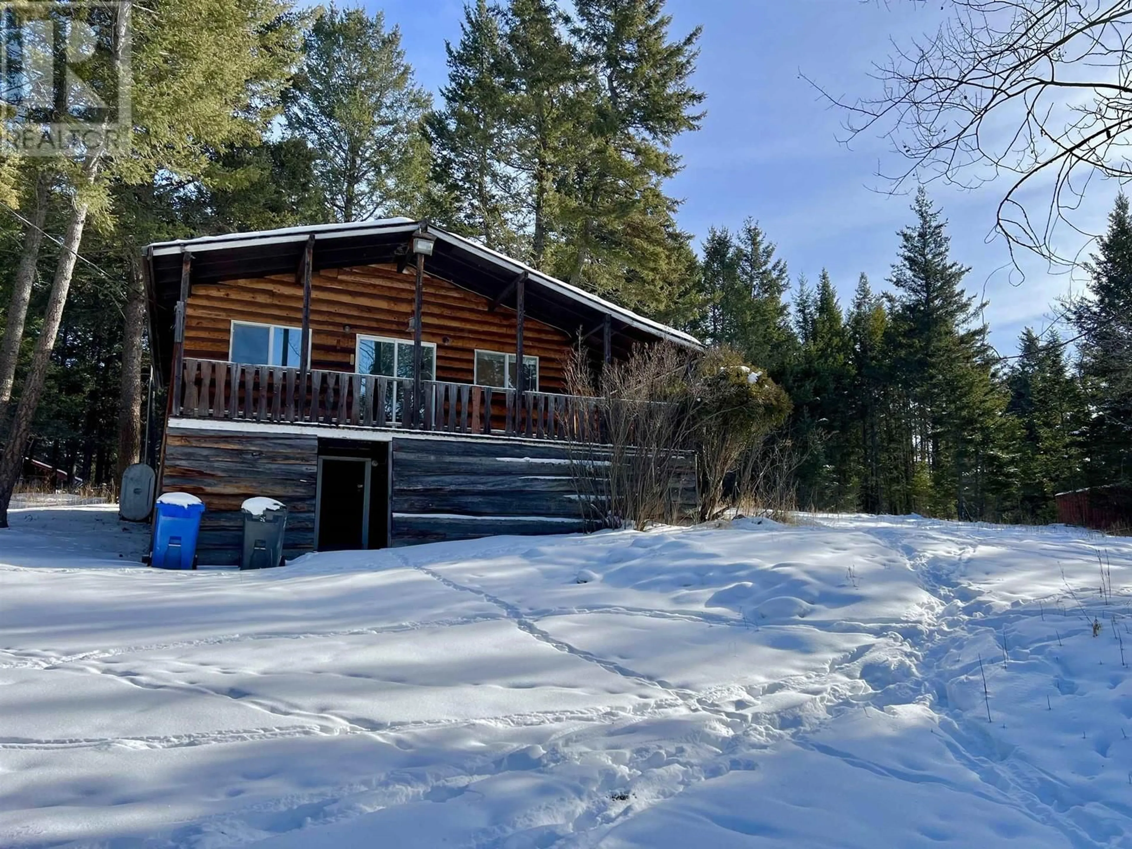 A pic from outside/outdoor area/front of a property/back of a property/a pic from drone, water/lake/river/ocean view for 4759 SUSSNEE ROAD, 108 Mile Ranch British Columbia V0K2Z0