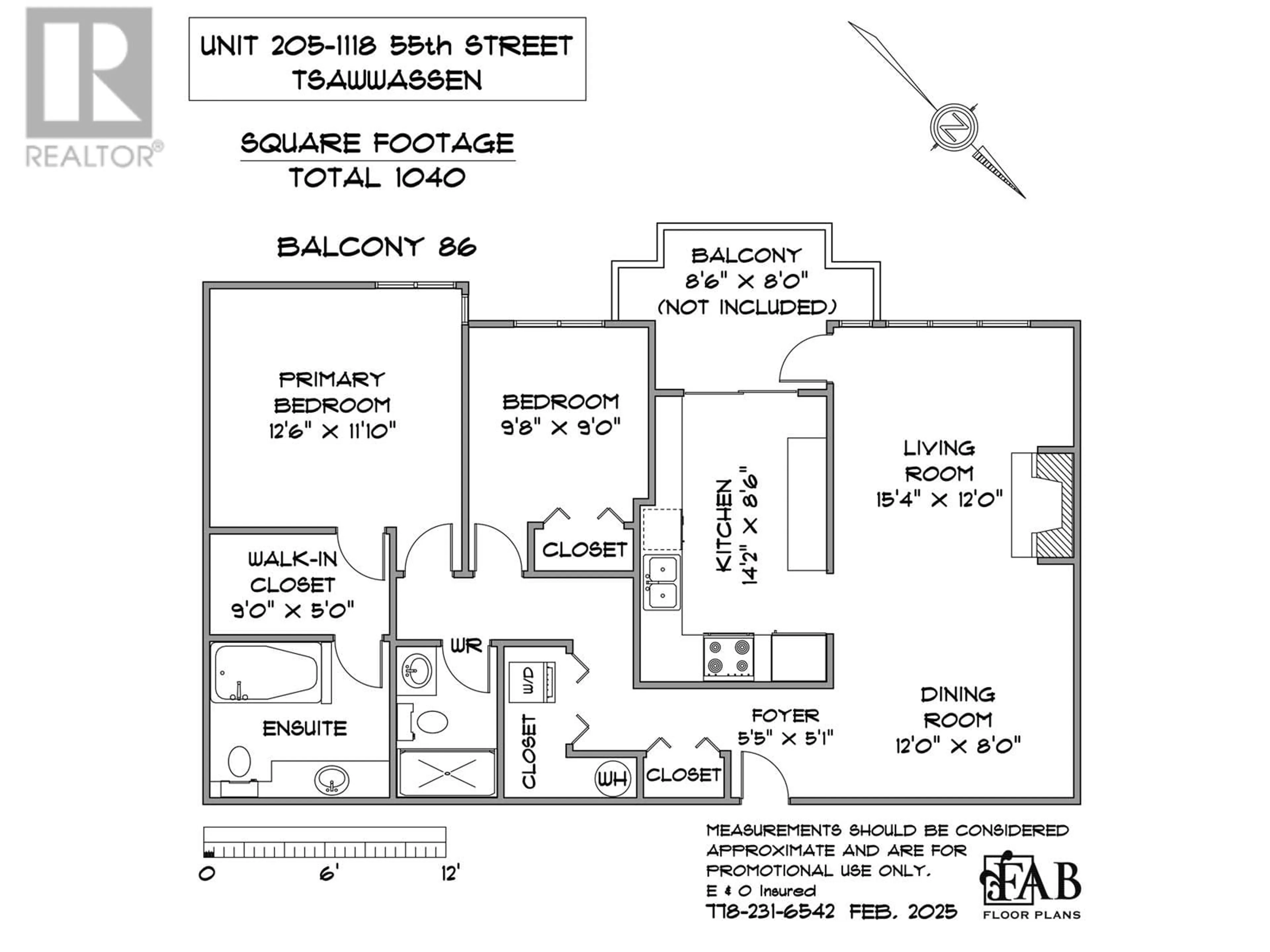 Floor plan for 205 1118 55TH STREET, Delta British Columbia V4M3J8