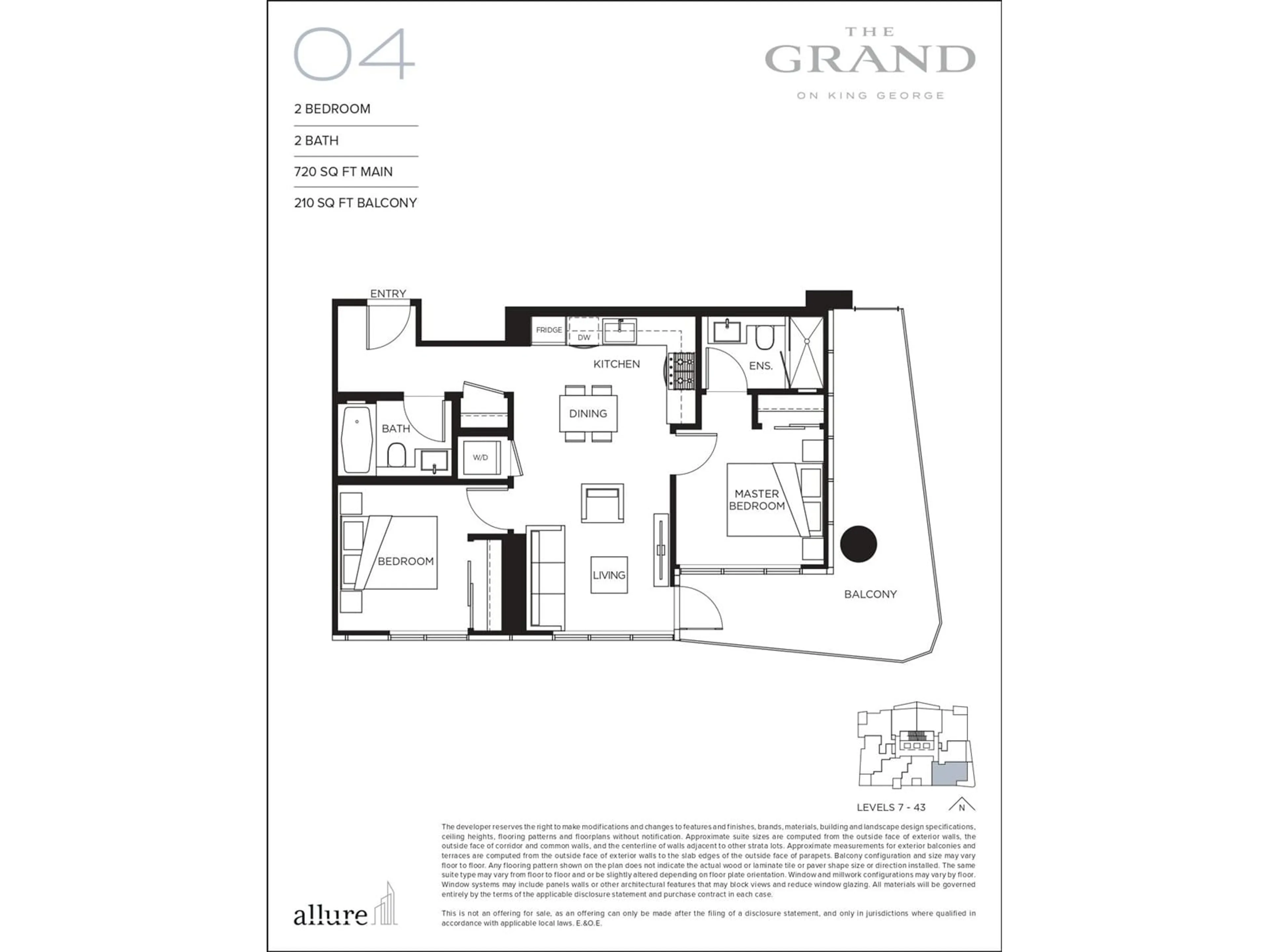 Floor plan for 3204 10750 135A STREET, Surrey British Columbia V3T0V4