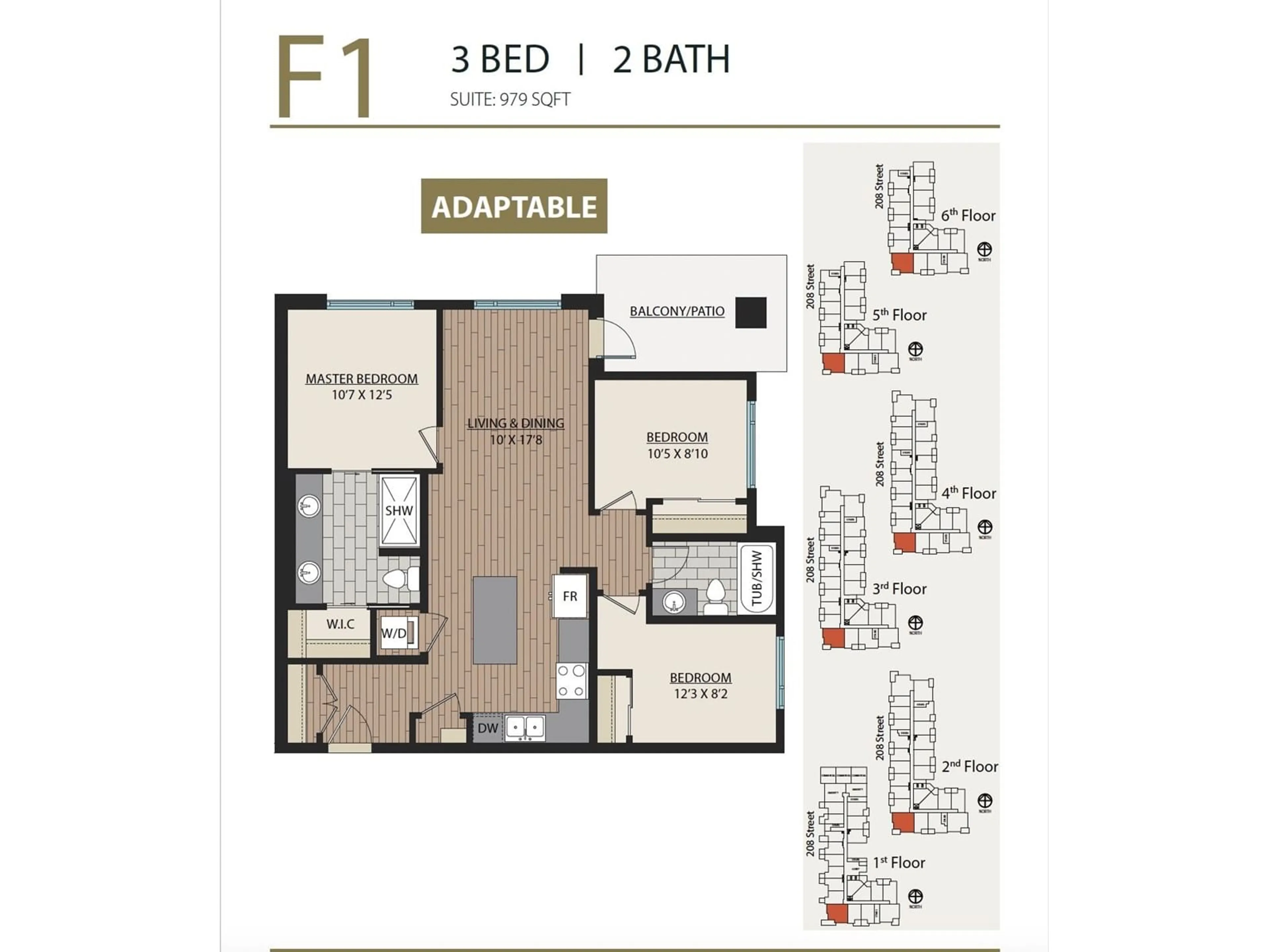Floor plan for A518 - 8233 208B, Langley British Columbia V0V0V0