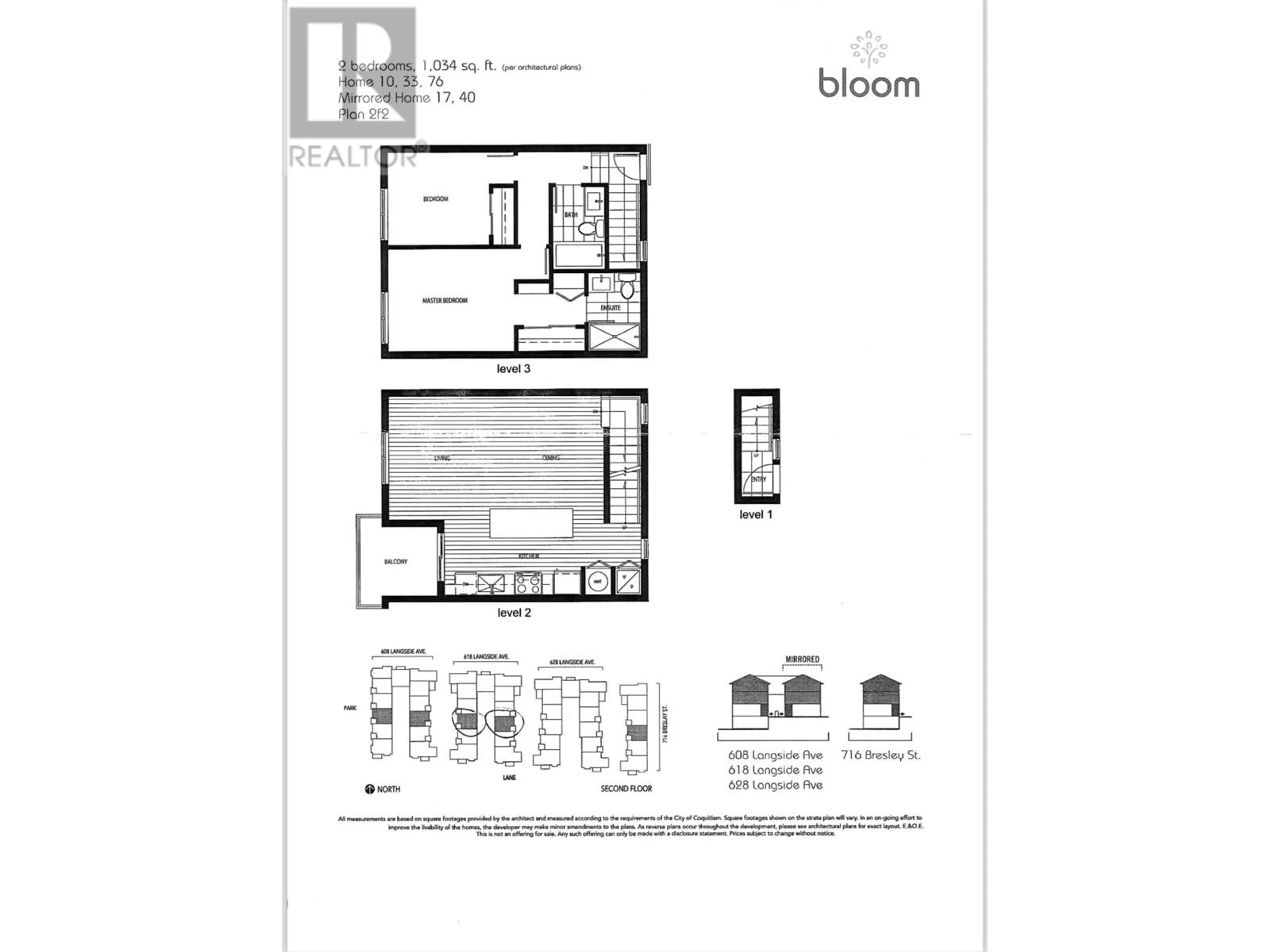 Floor plan for 210 618 LANGSIDE AVENUE, Coquitlam British Columbia V3J0B8