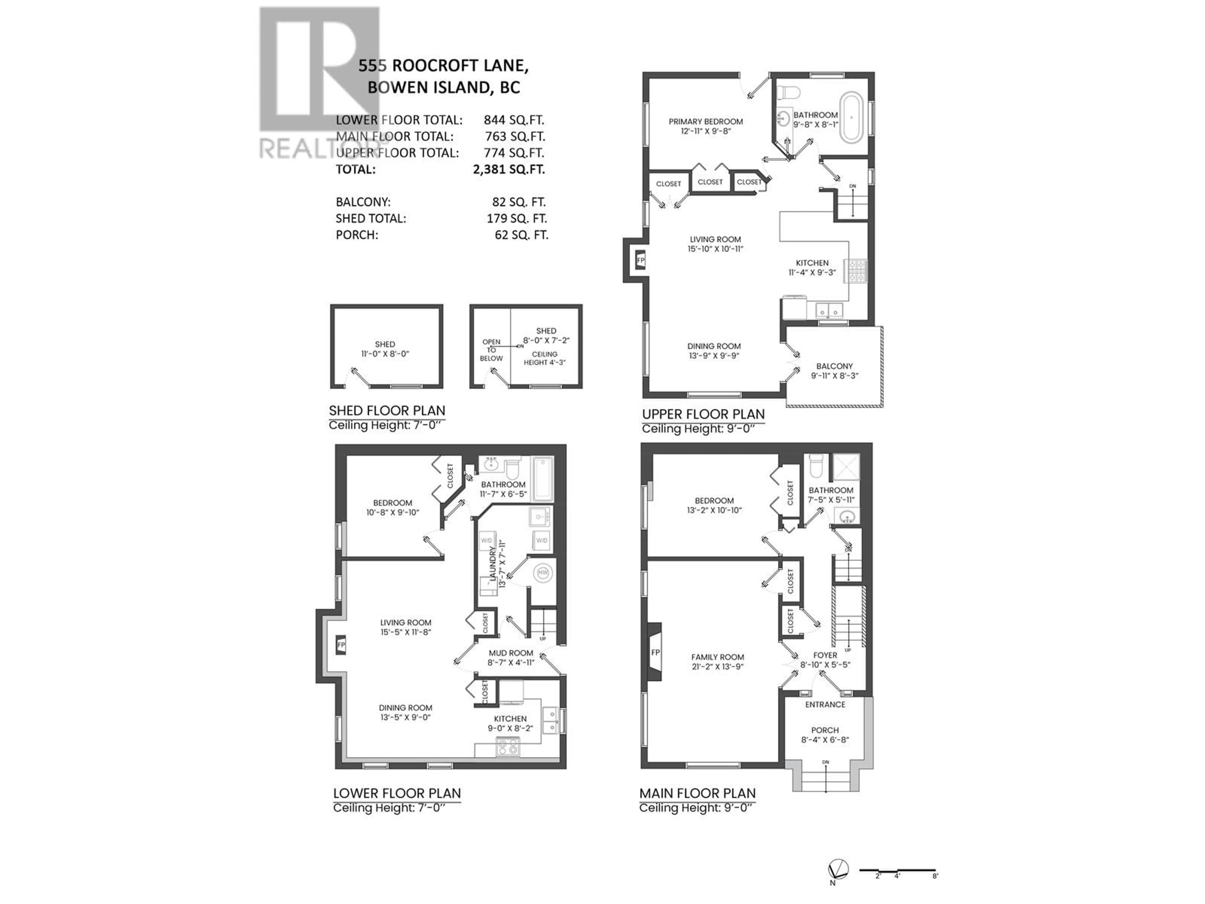 Floor plan for 555 ROOCROFT LANE, Bowen Island British Columbia V0N1G2