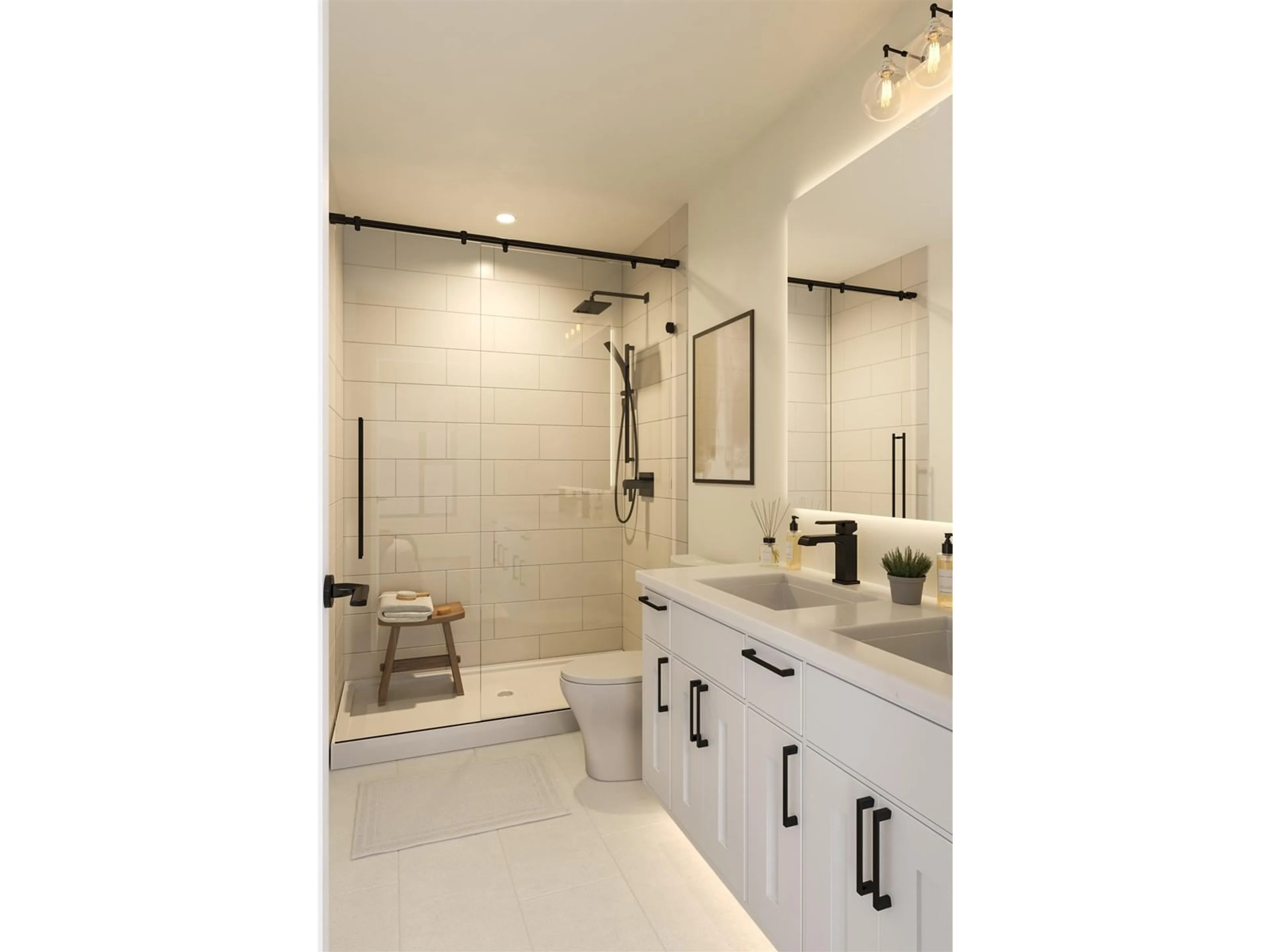 Contemporary bathroom, ceramic/tile floor for 208 - 17783 56A, Surrey British Columbia V3S7M5