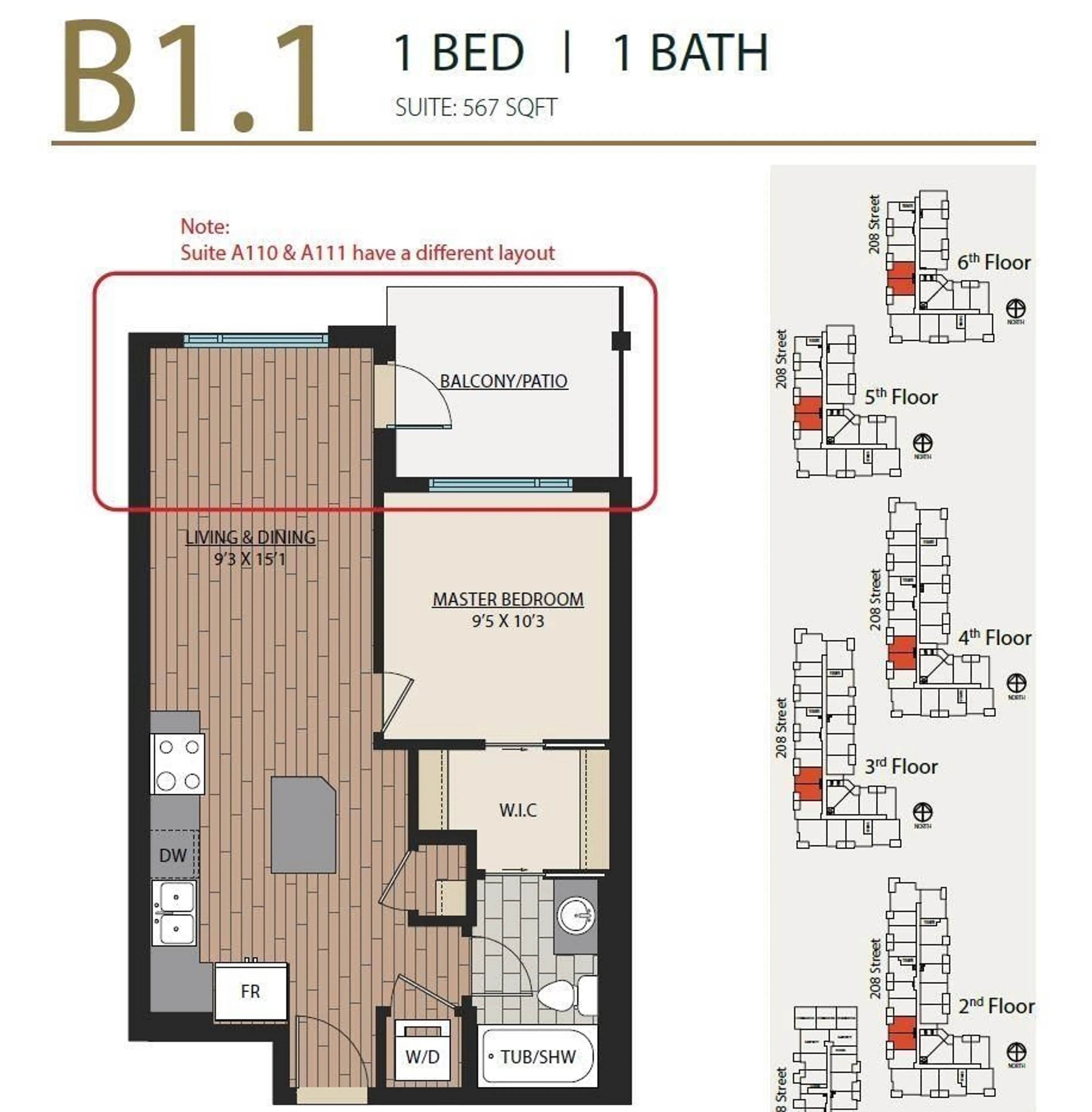 Floor plan for A220 8233 208B STREET, Langley British Columbia V0V0V0