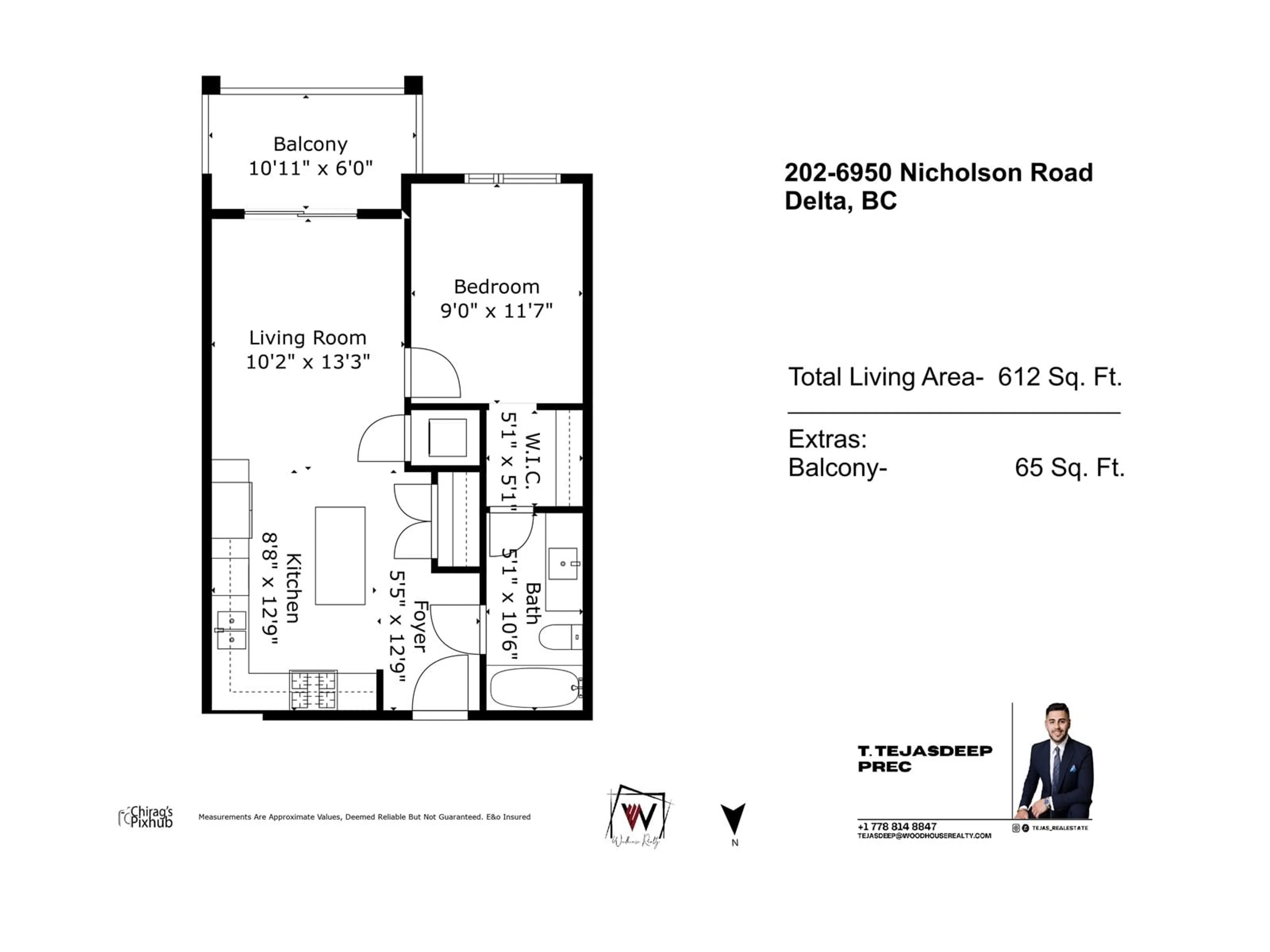 Floor plan for 202 - 6950 NICHOLSON, Delta British Columbia V3W3P3