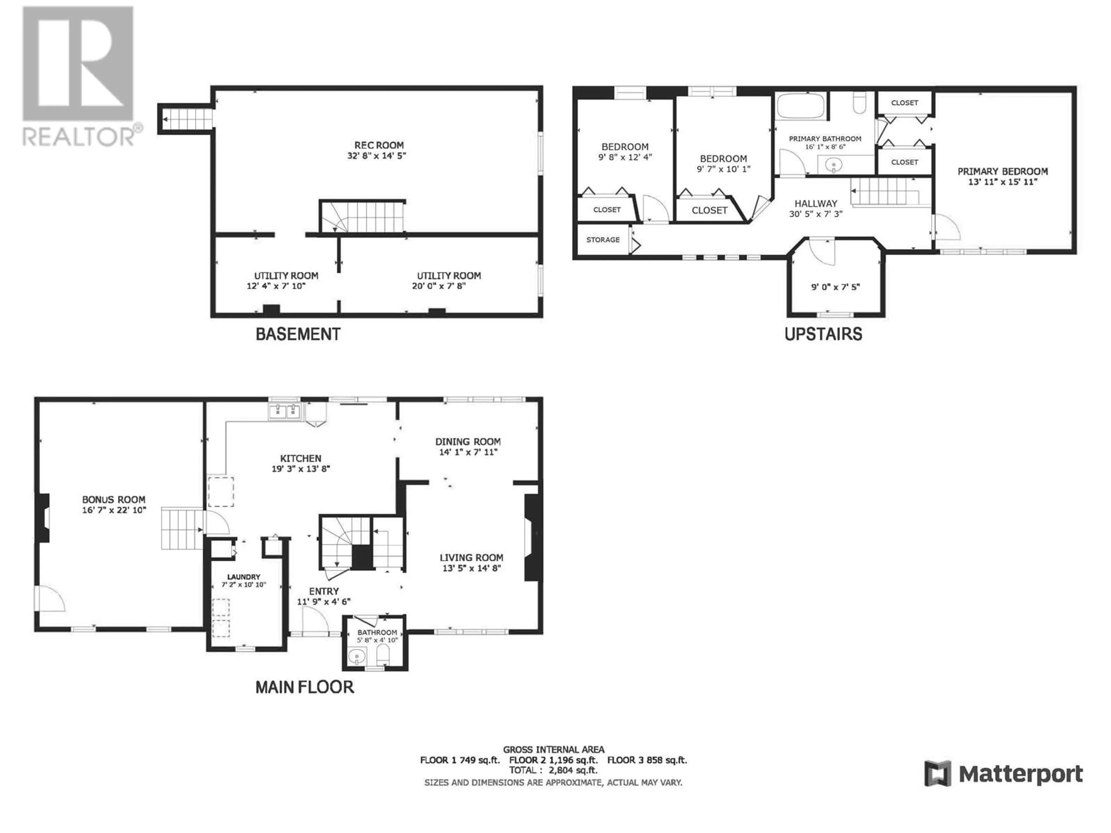 Floor plan for 537 WILLOW STREET, Quesnel British Columbia V2J3S9