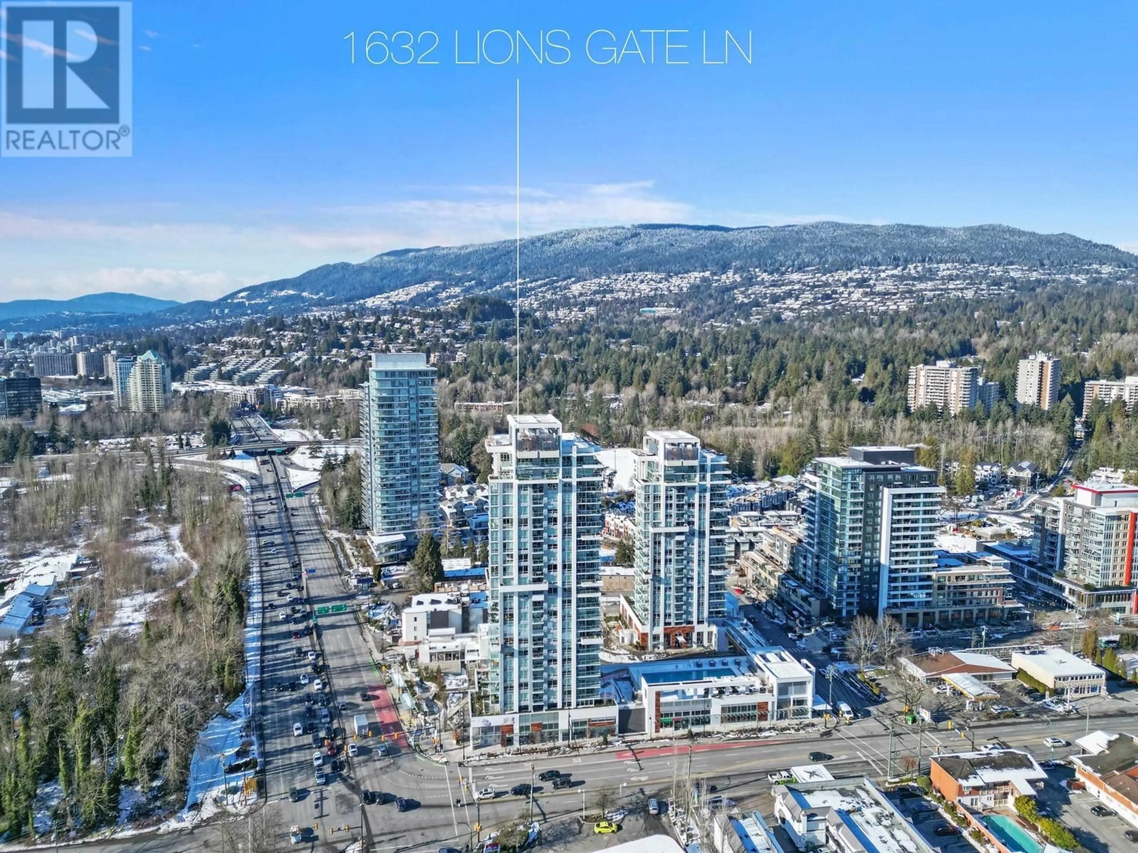 A pic from outside/outdoor area/front of a property/back of a property/a pic from drone, city buildings view from balcony for 2004 - 1632 LIONS GATE LANE, North Vancouver British Columbia V7P0E2