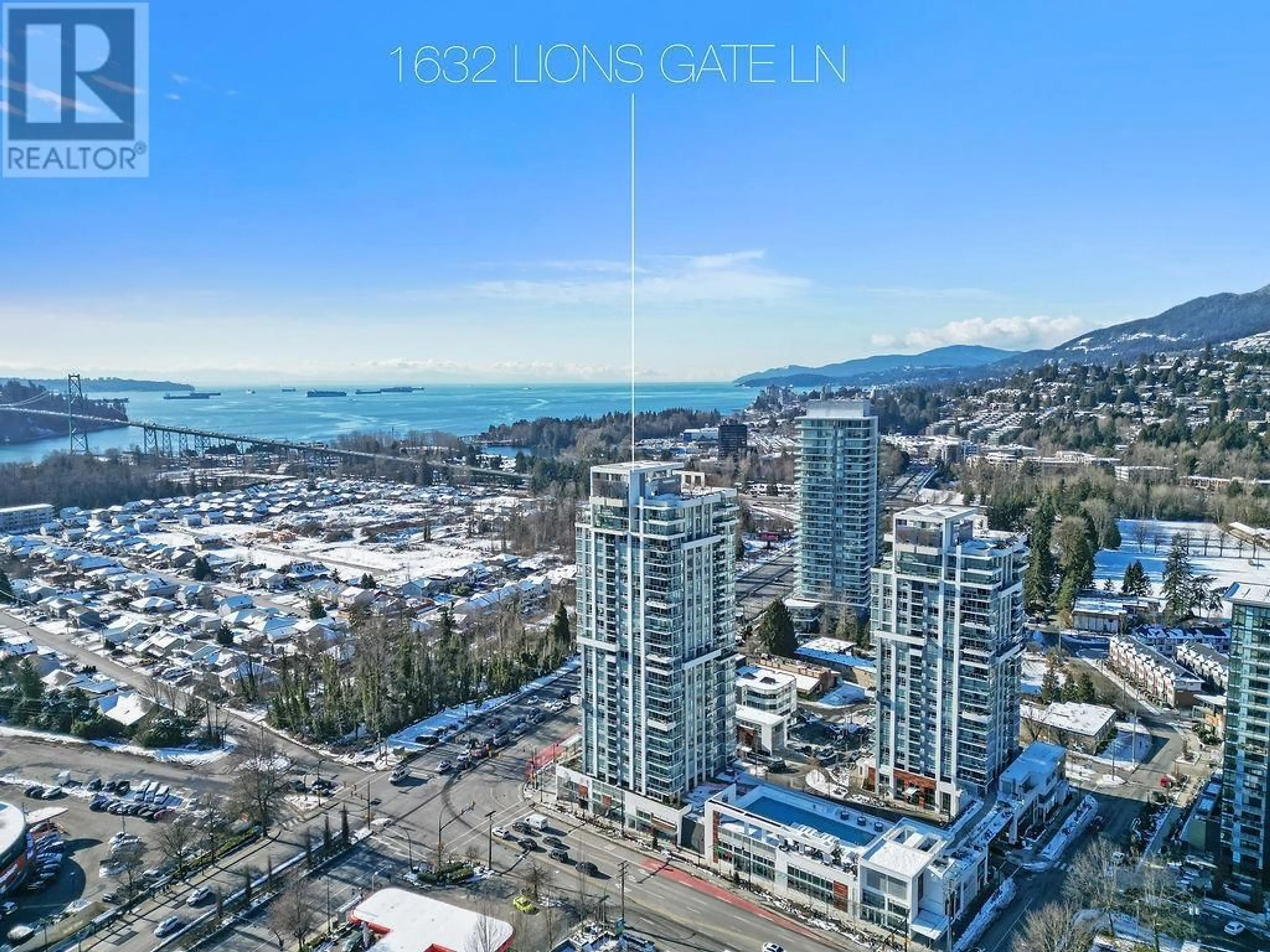 A pic from outside/outdoor area/front of a property/back of a property/a pic from drone, city buildings view from balcony for 2004 1632 LIONS GATE LANE, North Vancouver British Columbia V7P0E2