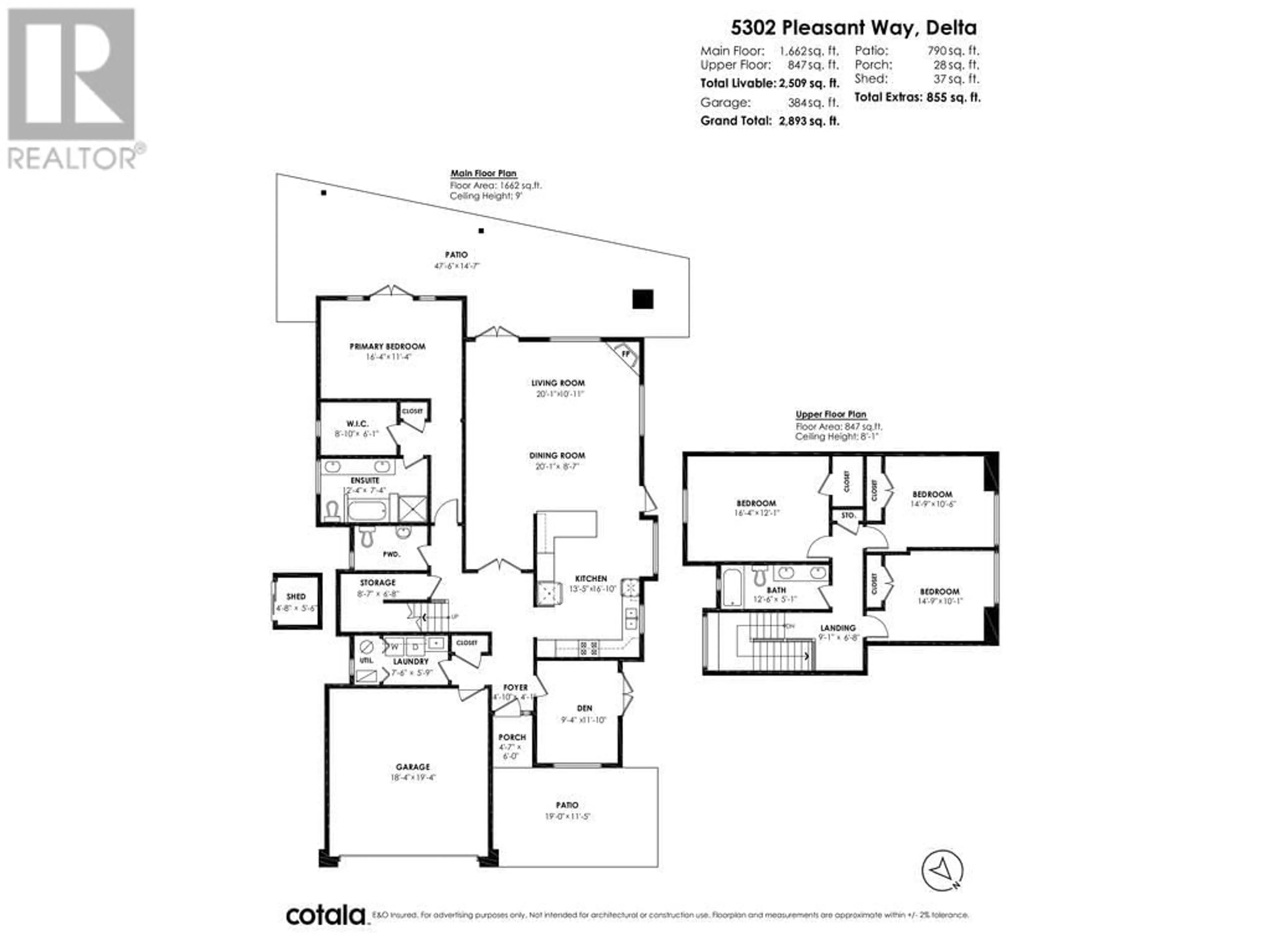 Floor plan for 5302 PLEASANT WAY, Delta British Columbia V4K5E8