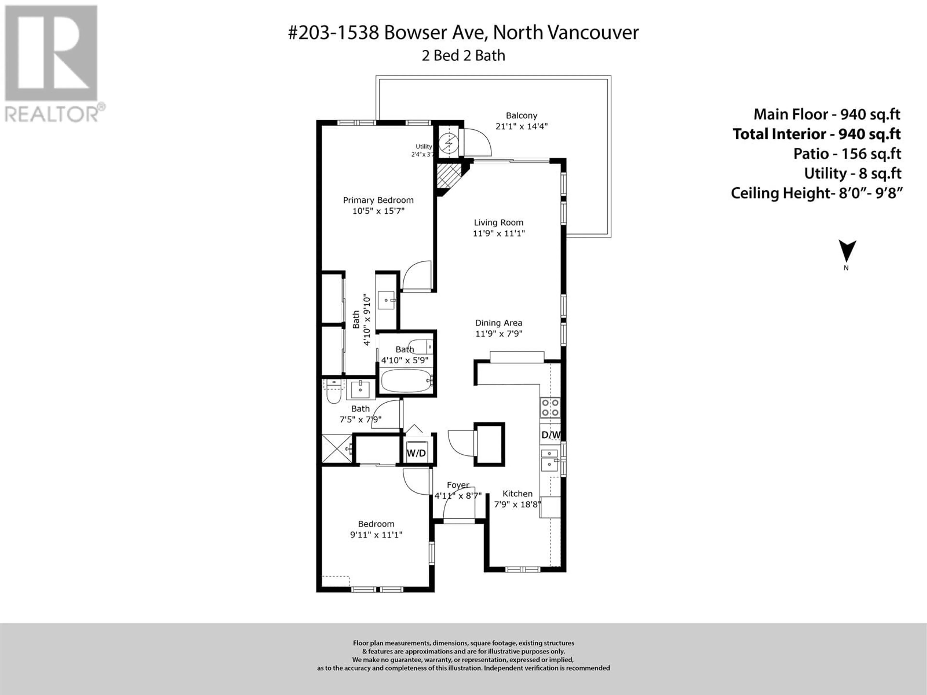 Floor plan for 203 1538 BOWSER AVENUE, North Vancouver British Columbia V7P2Y3