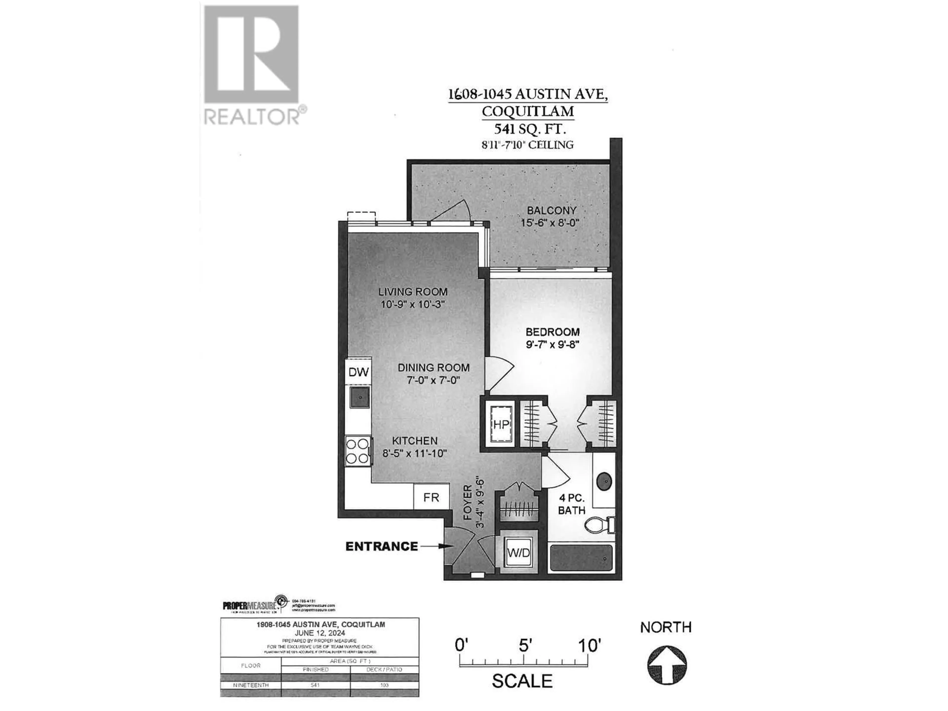 Floor plan for 1608 1045 AUSTIN AVENUE, Coquitlam British Columbia V3K0G9