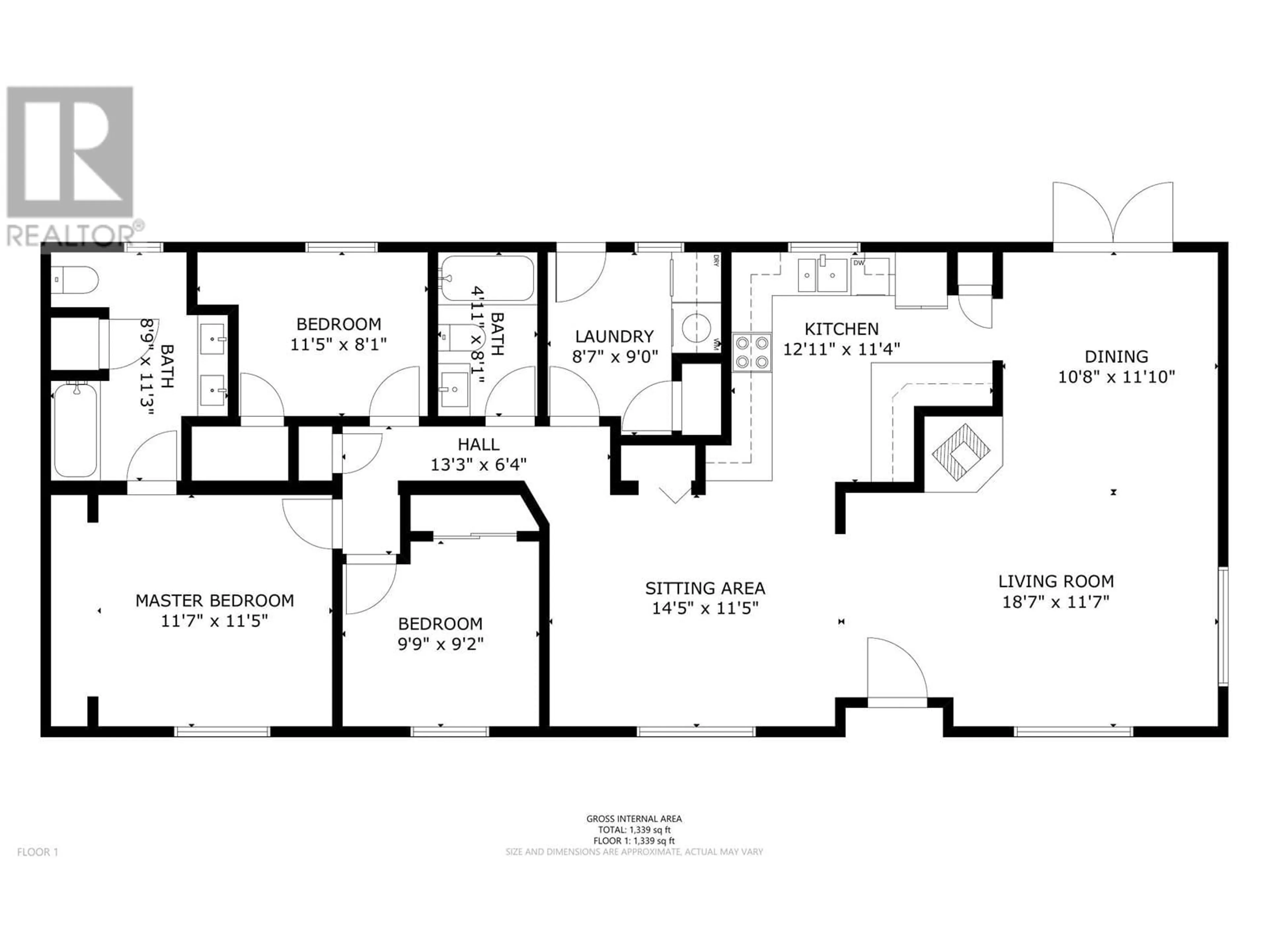 Floor plan for 6353 DANDELION AVENUE, Fort St. John British Columbia V1J8J9