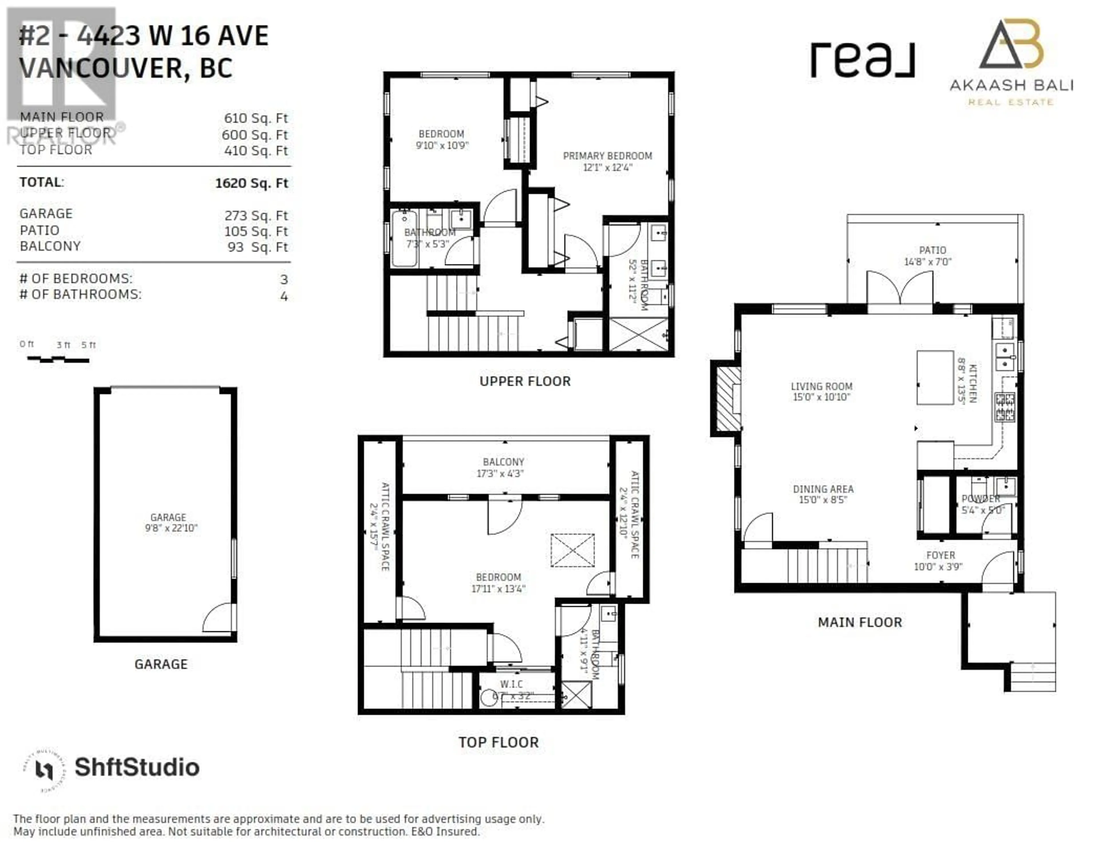 Floor plan for 2 4423 W 16TH AVENUE, Vancouver British Columbia V6R3E7