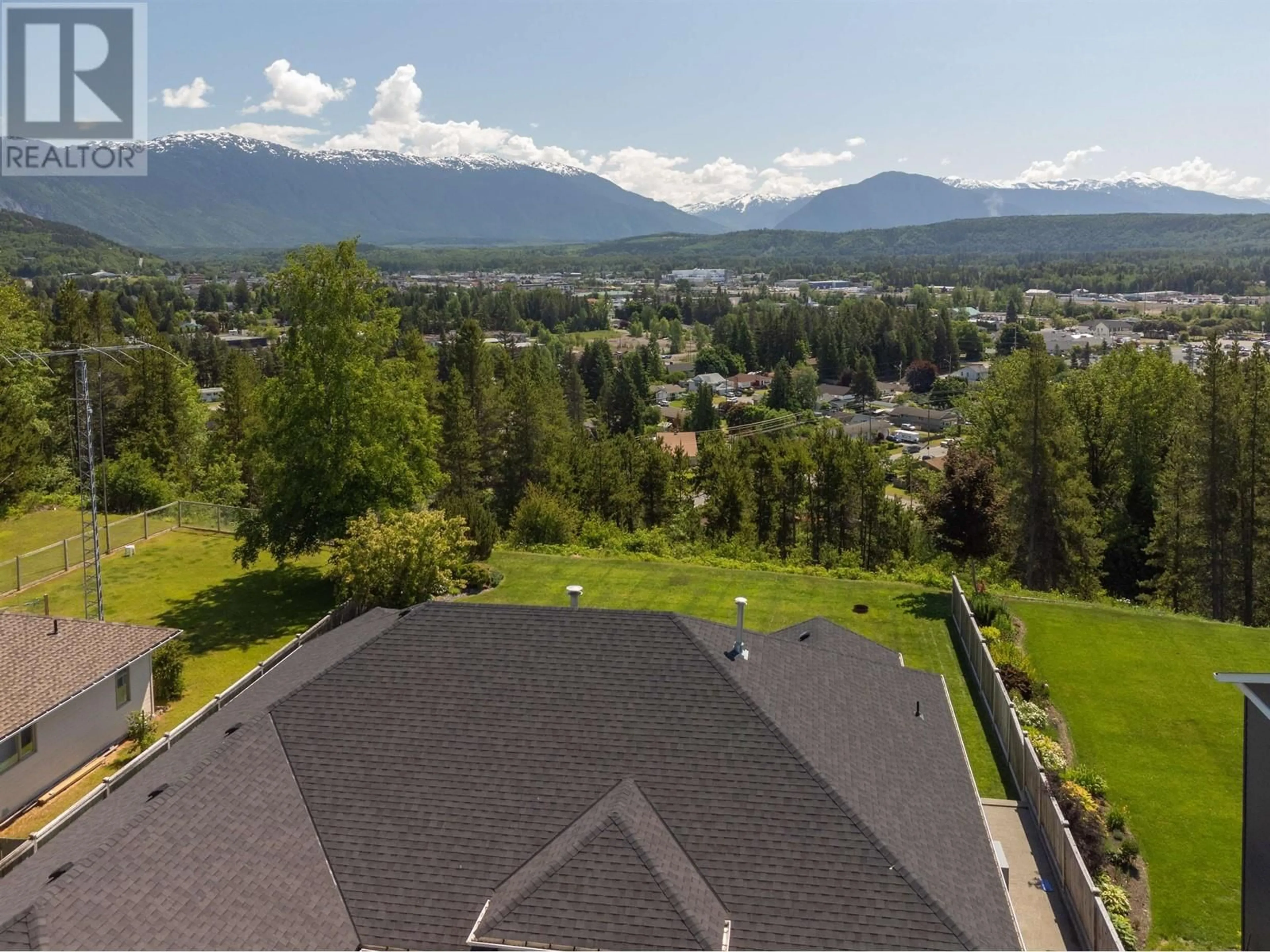 A pic from outside/outdoor area/front of a property/back of a property/a pic from drone, mountain view for 3514 GORDON DRIVE, Terrace British Columbia V8G5P5