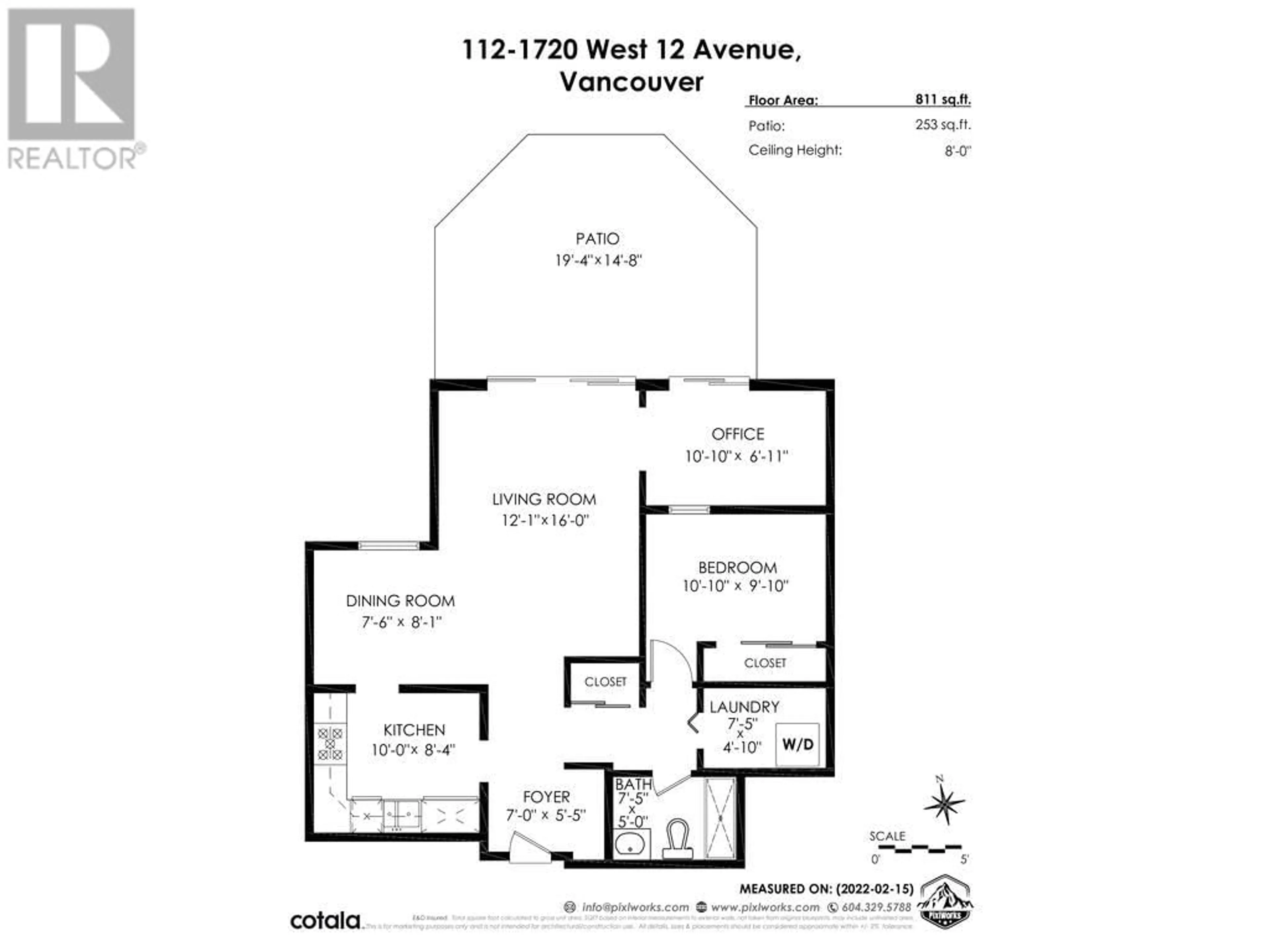 Floor plan for 112 1720 W 12TH AVENUE, Vancouver British Columbia V6J2E6