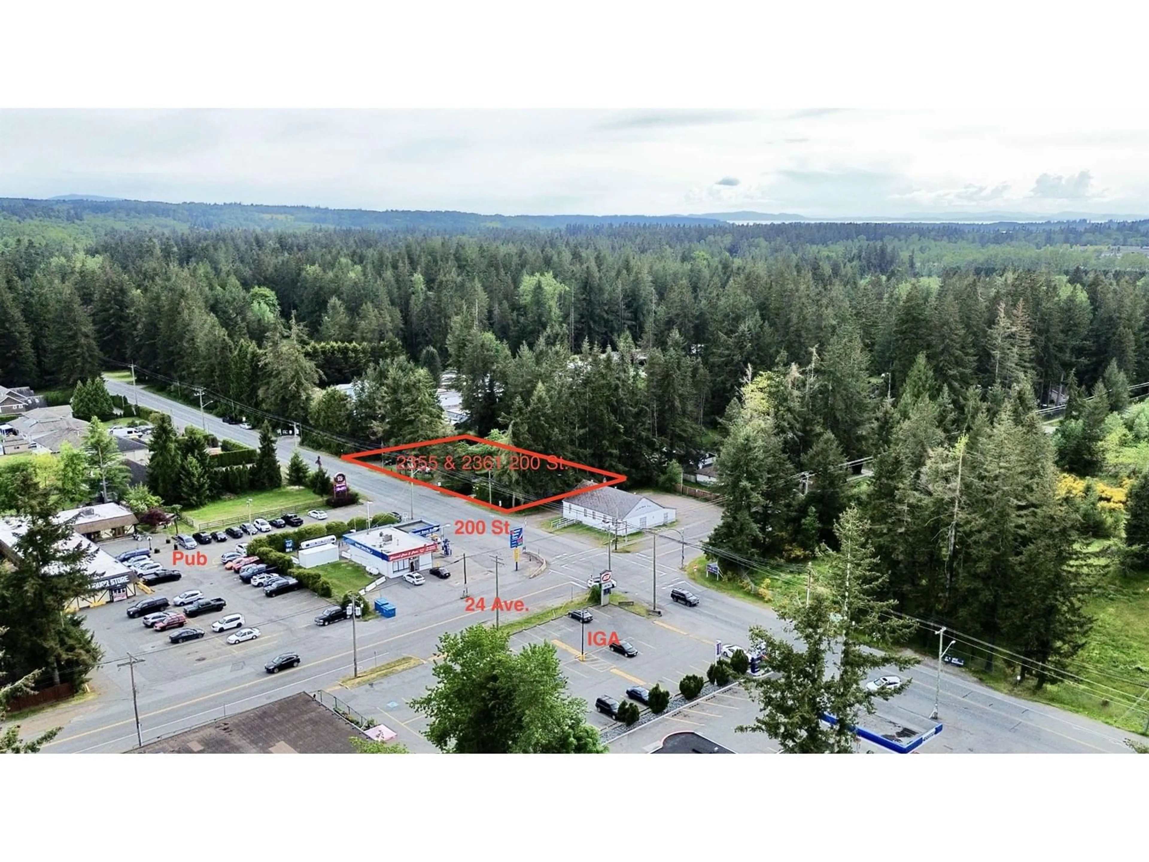 A pic from outside/outdoor area/front of a property/back of a property/a pic from drone, forest/trees view for 2361 200, Langley British Columbia V2Z1Y5