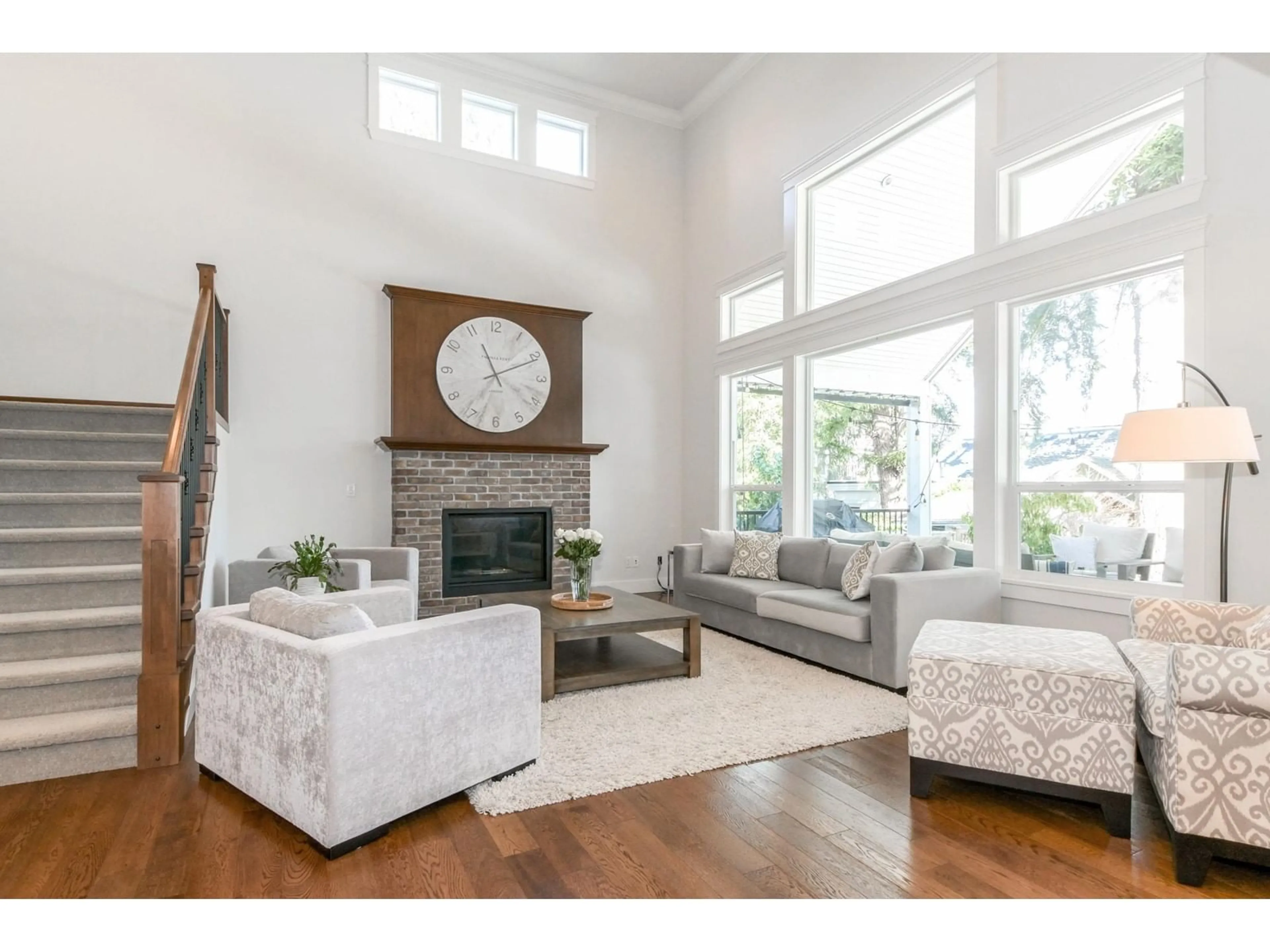 Living room with furniture, wood/laminate floor for 23235 FRANCIS STREET, Langley British Columbia V1M2S3