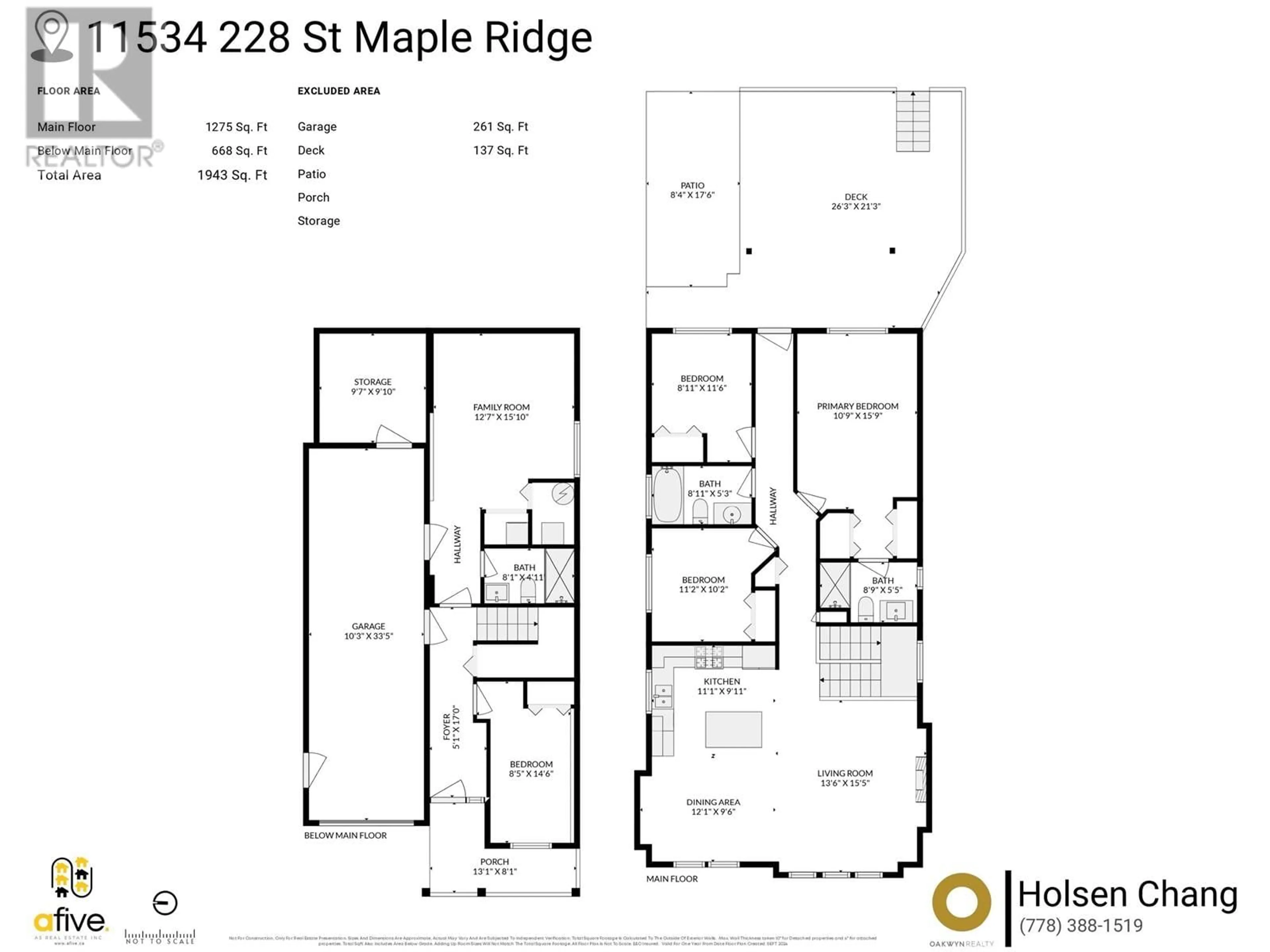 Floor plan for 11534 228 STREET, Maple Ridge British Columbia V2X3N6