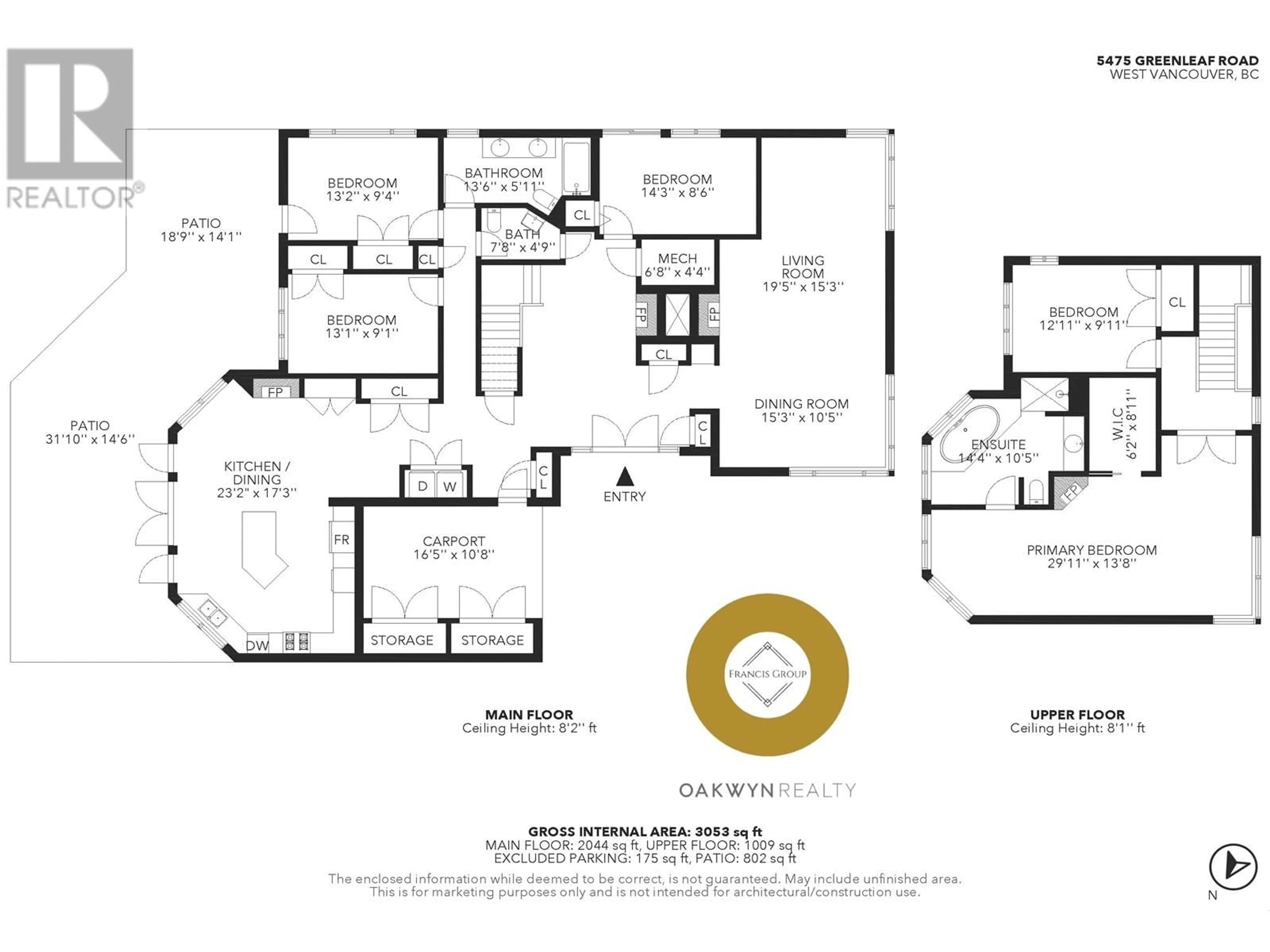 Floor plan for 5475 GREENLEAF ROAD, West Vancouver British Columbia V7W1N5