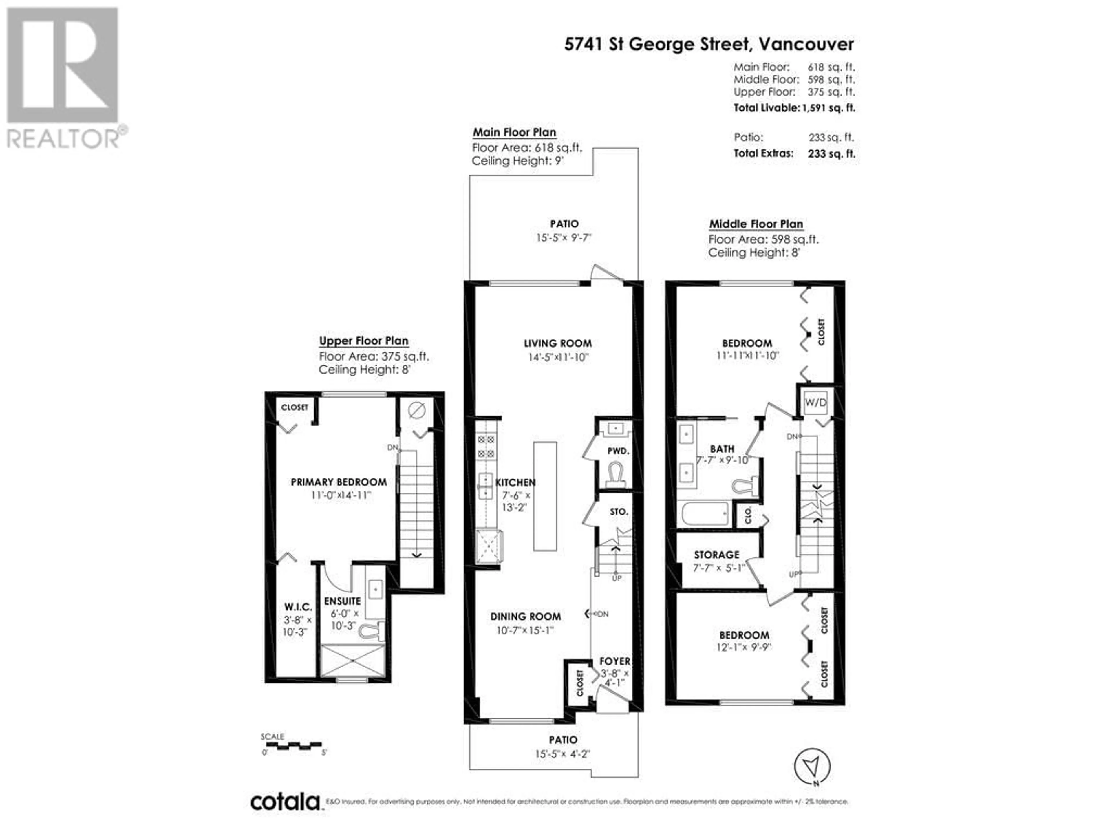 Floor plan for 5741 ST. GEORGE STREET, Vancouver British Columbia V5W2Y4