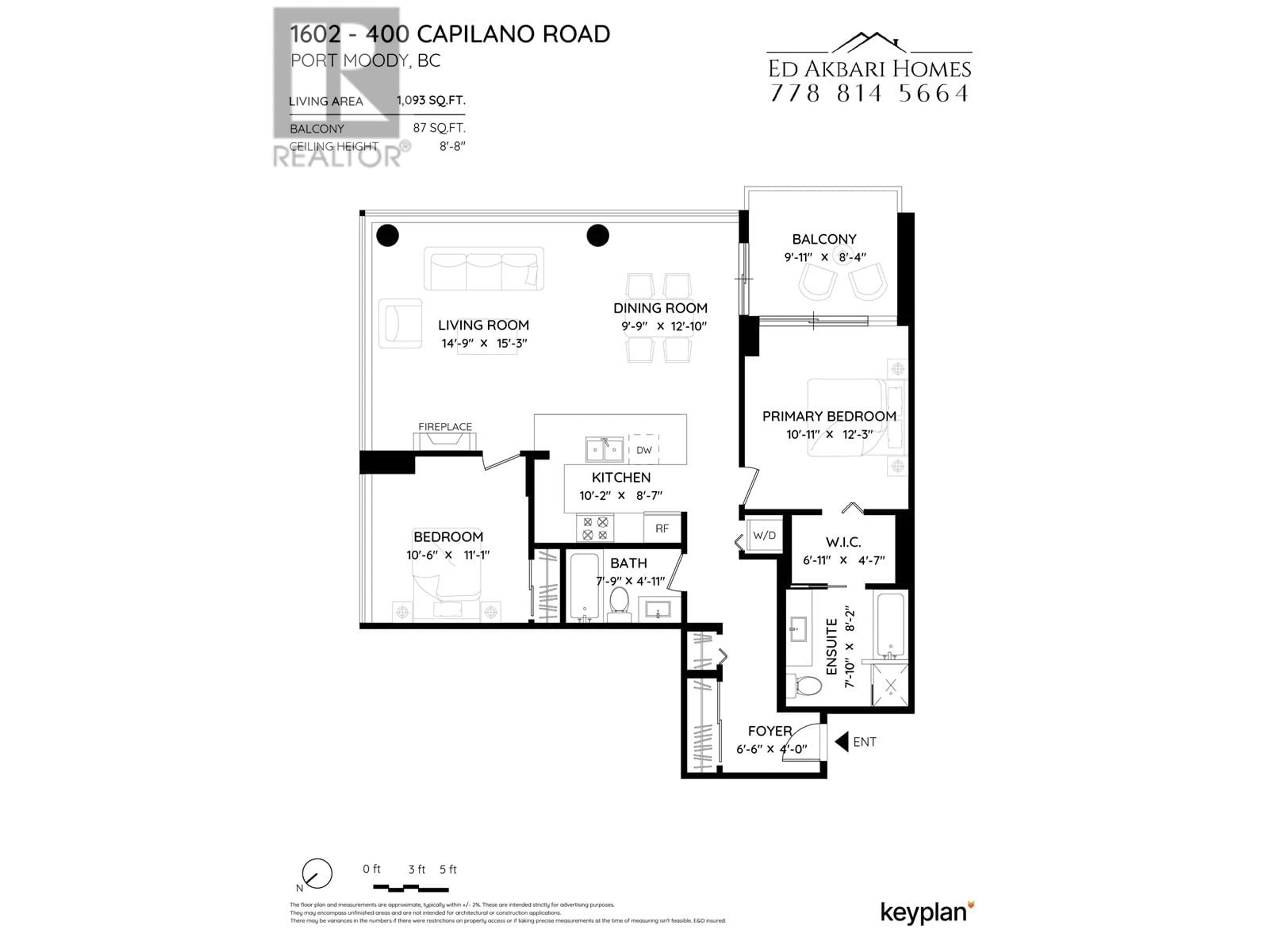 Floor plan for 1602 - 400 CAPILANO ROAD, Port Moody British Columbia V3H0E1