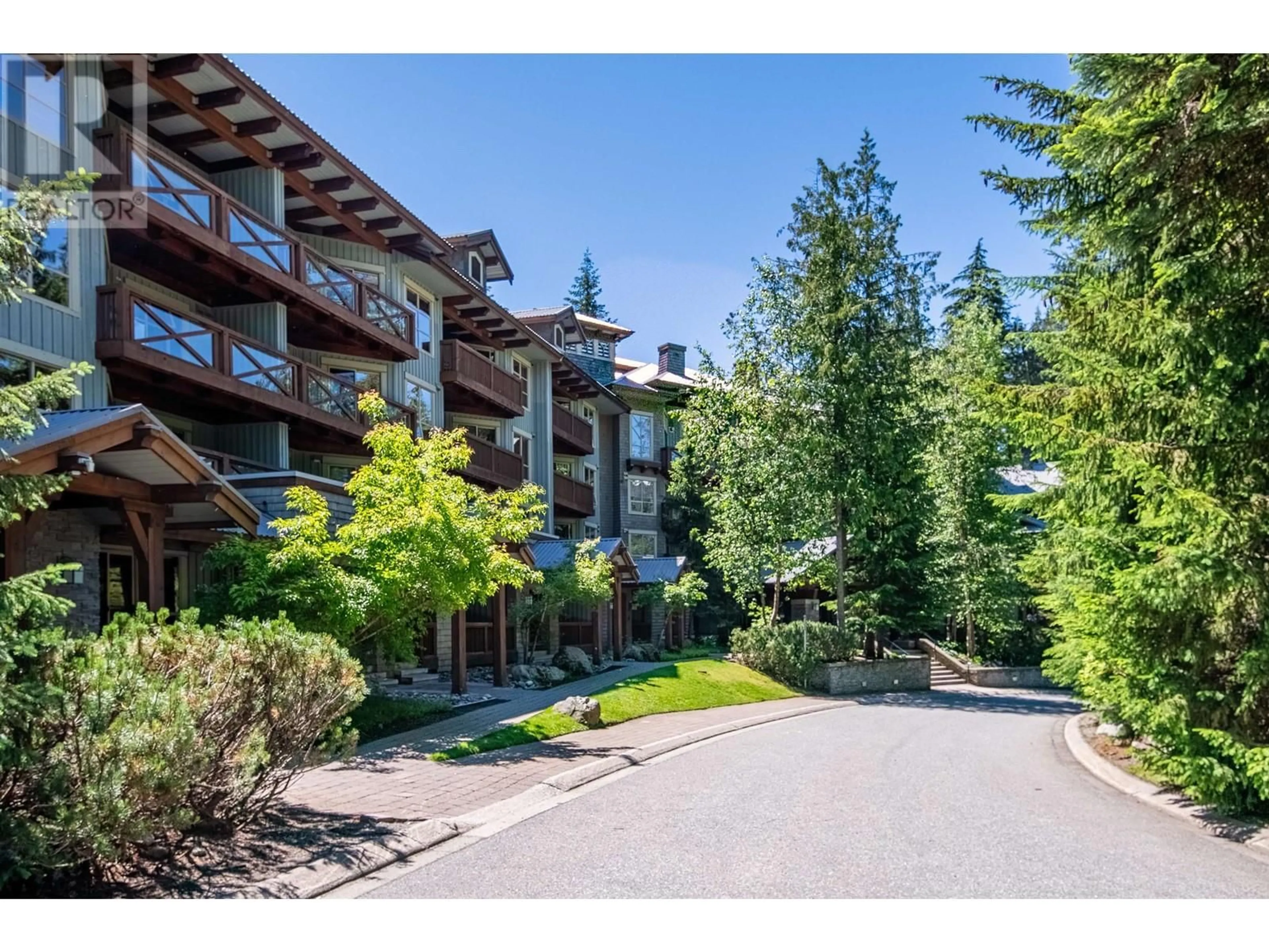 A pic from outside/outdoor area/front of a property/back of a property/a pic from drone, mountain view for 104(G4) 4653 BLACKCOMB WAY, Whistler British Columbia V8E0Y9