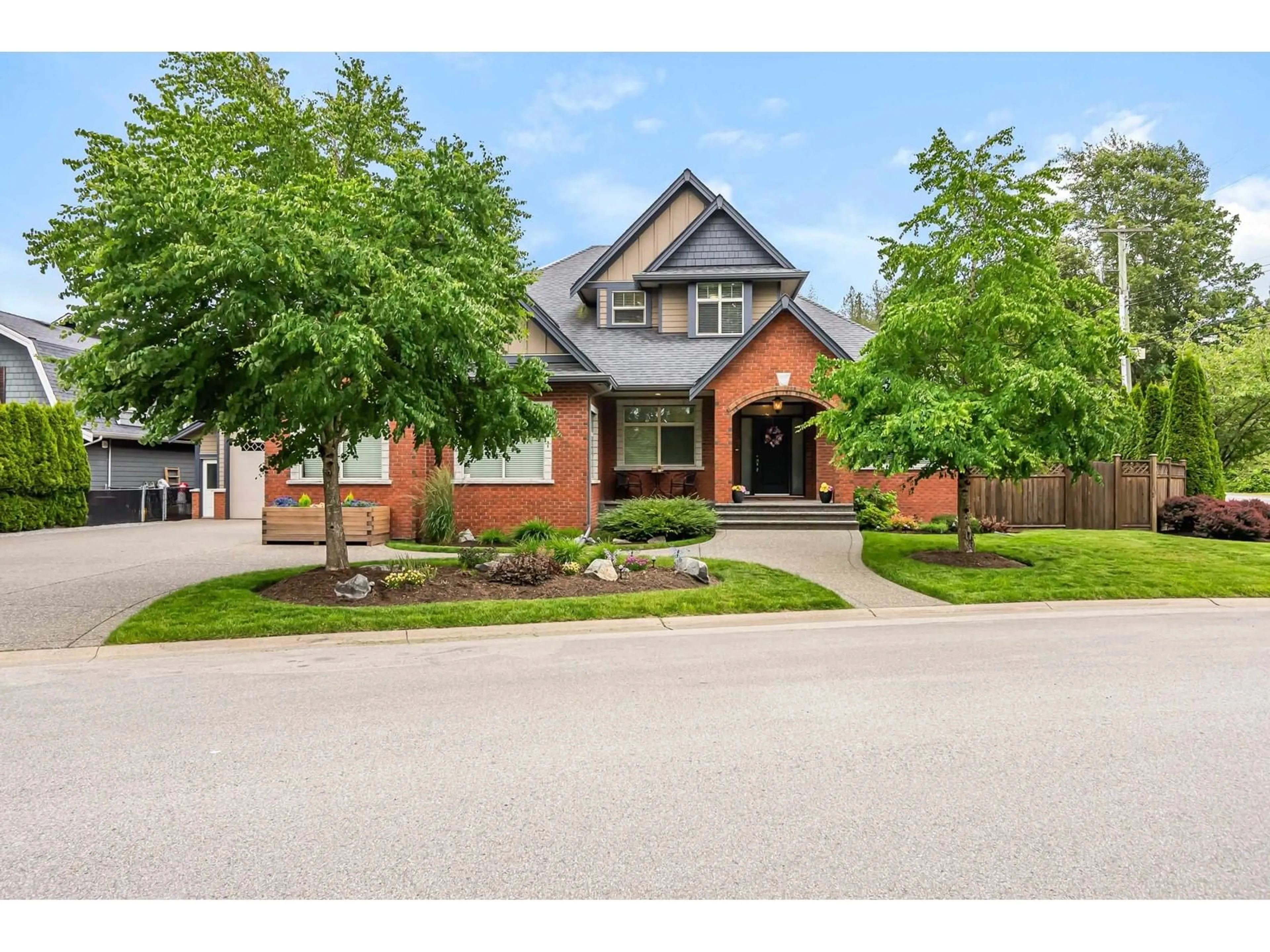 Home with brick exterior material, street for 5214 219A, Langley British Columbia V2Y0G6