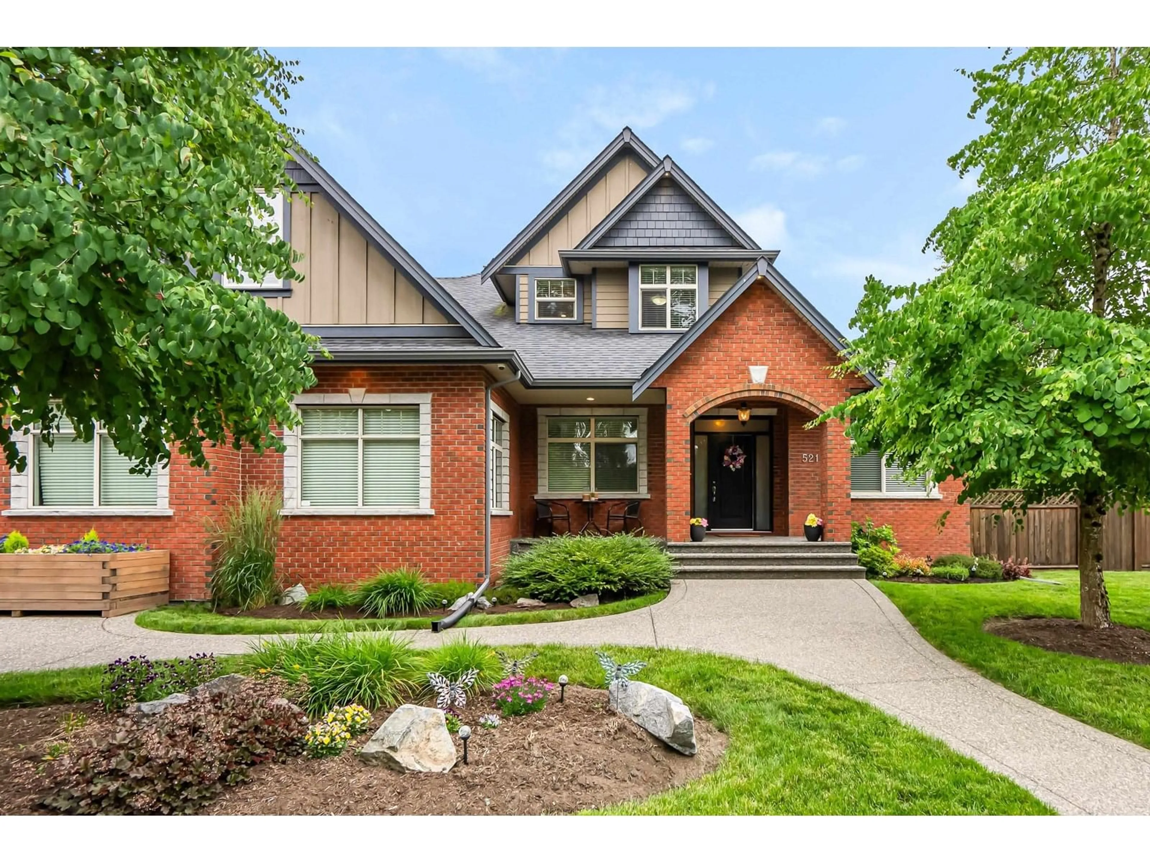 Home with brick exterior material, street for 5214 219A, Langley British Columbia V2Y0G6