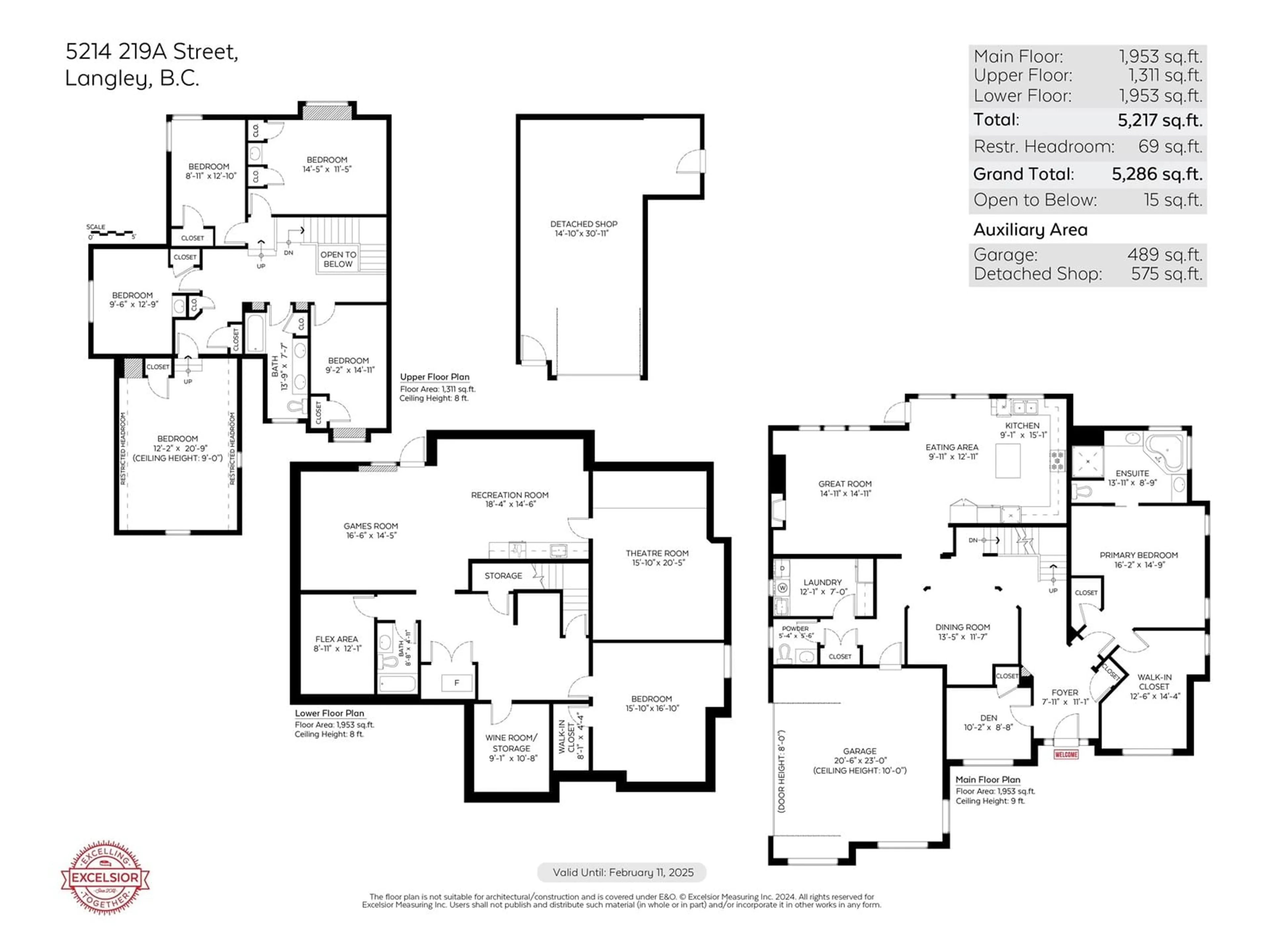 Floor plan for 5214 219A, Langley British Columbia V2Y0G6